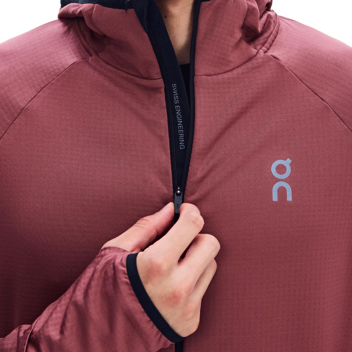MEN'S CLIMATE ZIP HOODIE - BARBERRY
