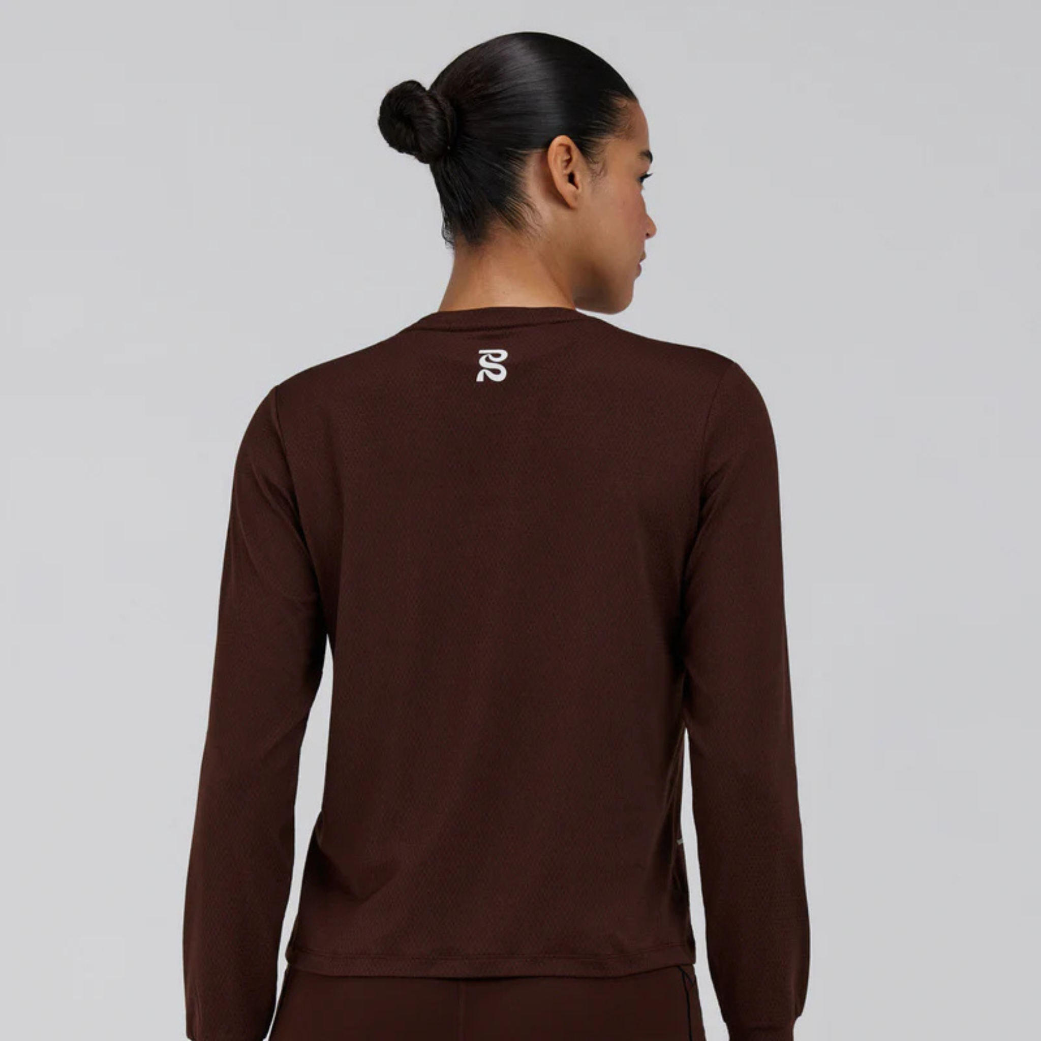 BANDIT WOMEN'S MICROMESH LS PERFORMANCE TEE - CACAO