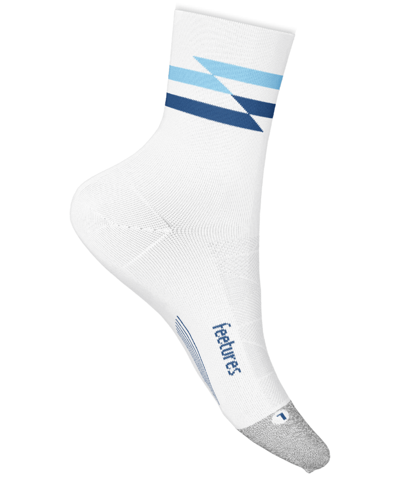 FEETURES ELITE LIGHT CUSHION MINI CREW WHITE TRACK