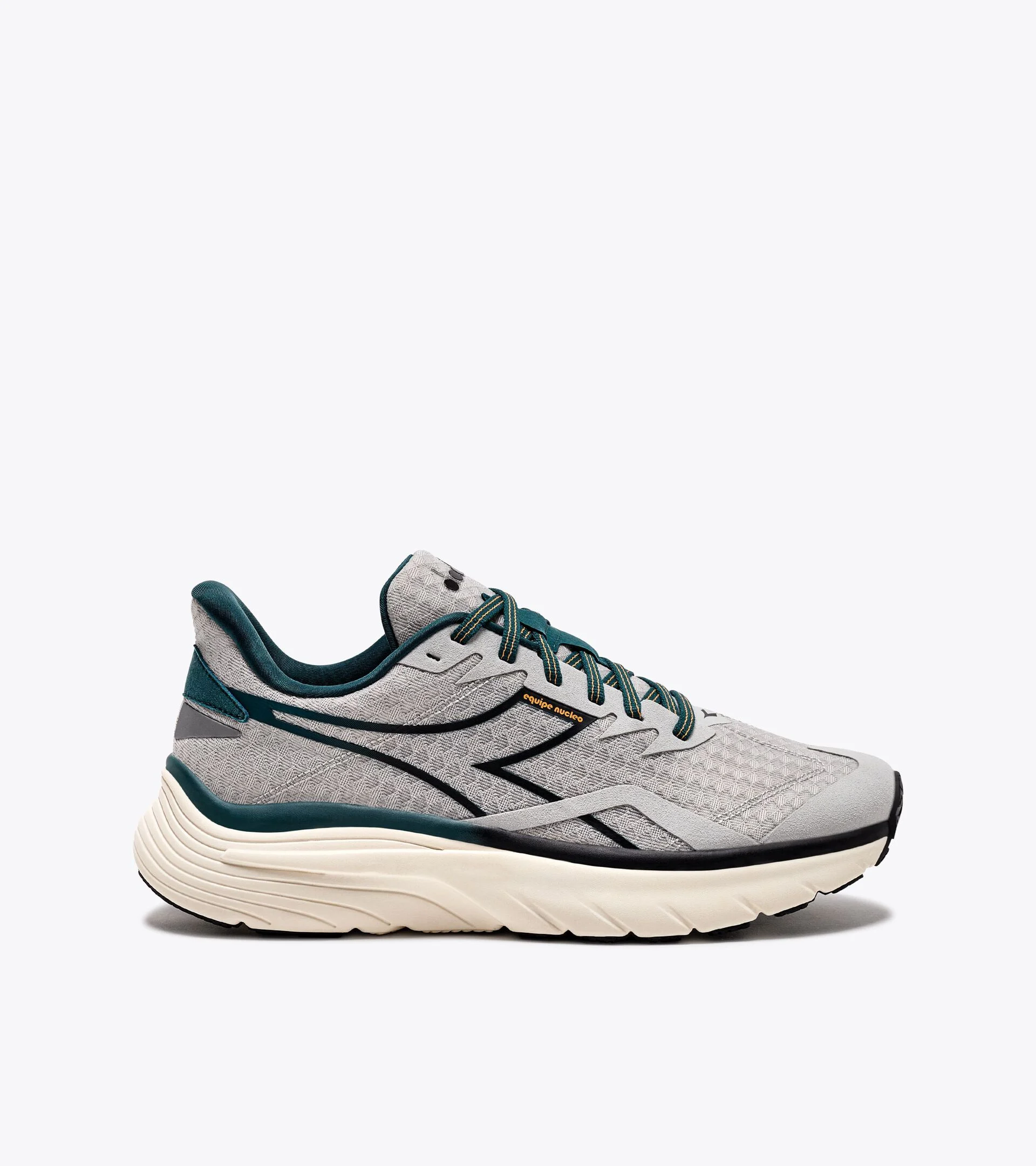 DIADORA MEN'S EQUIPE NUCLEO - WIDE 2E - SILVER/BLACK/MEDITERRANEA - SIZE 12.5 