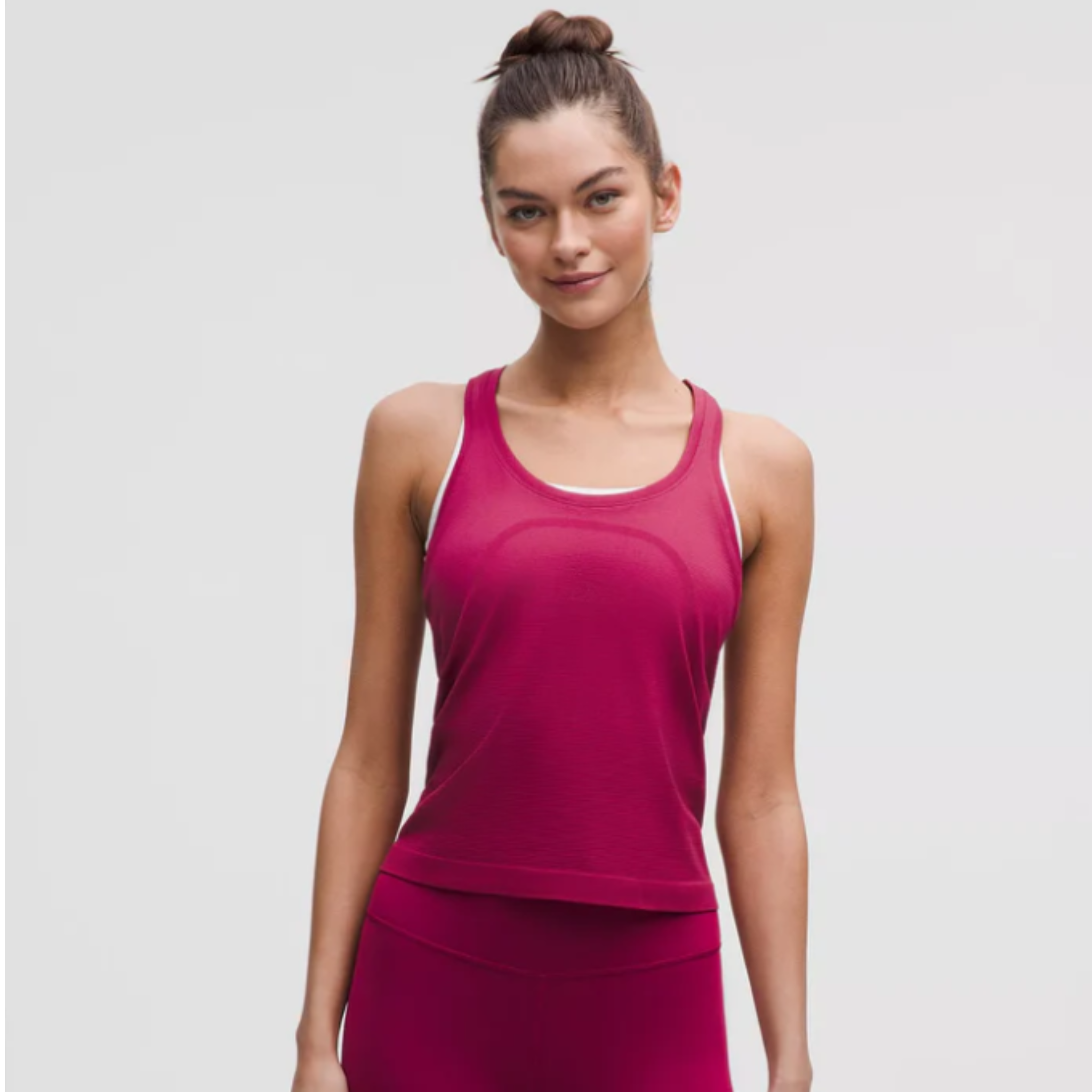 LULULEMON WOMEN'S SWIFTLY CROPPED RACERBACK TANK 2.0 - MAGENTA SMOKE 2