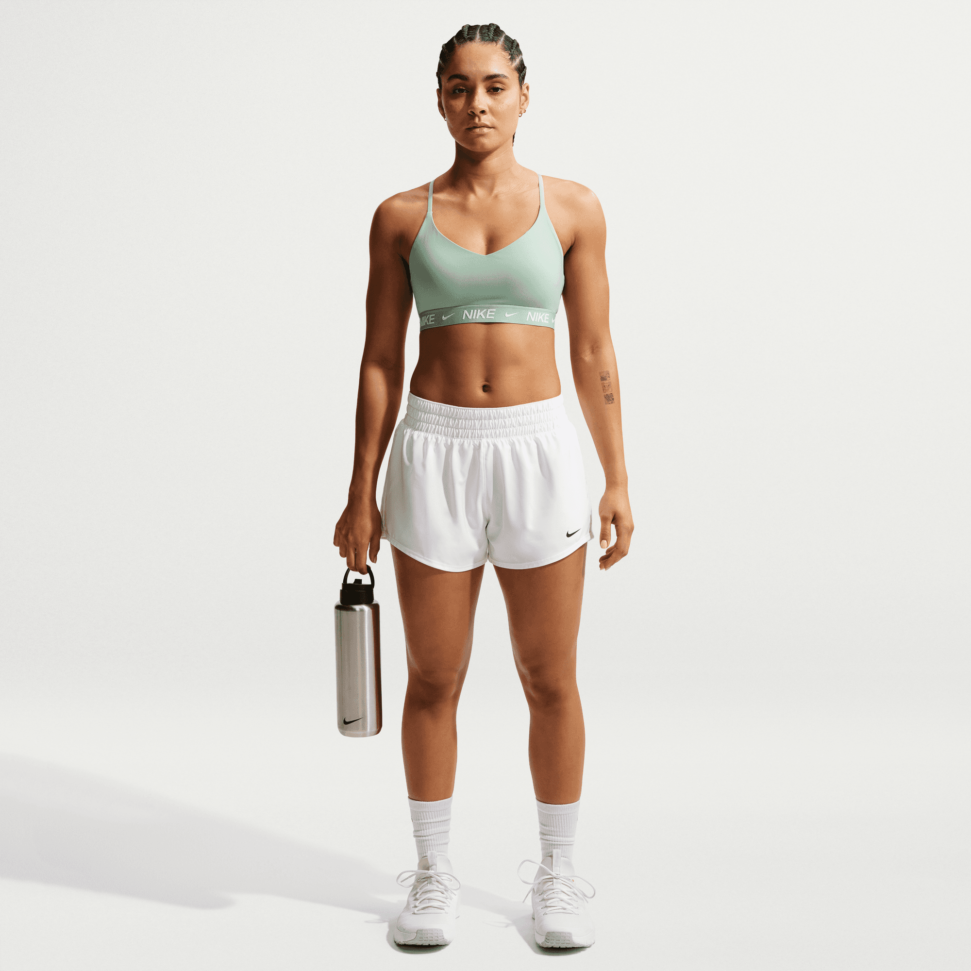 NIKE INDY LIGHT SUPPORT BRA - STEAM