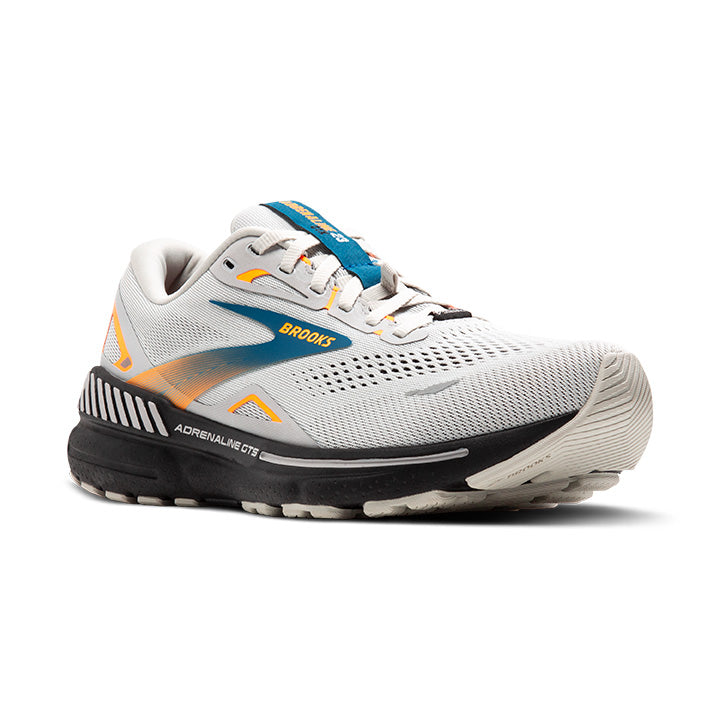 BROOKS MEN'S ADRENALINE 23 GTX - D - 071 OYSTER MUSHROOM/ORANGE/BLUE 