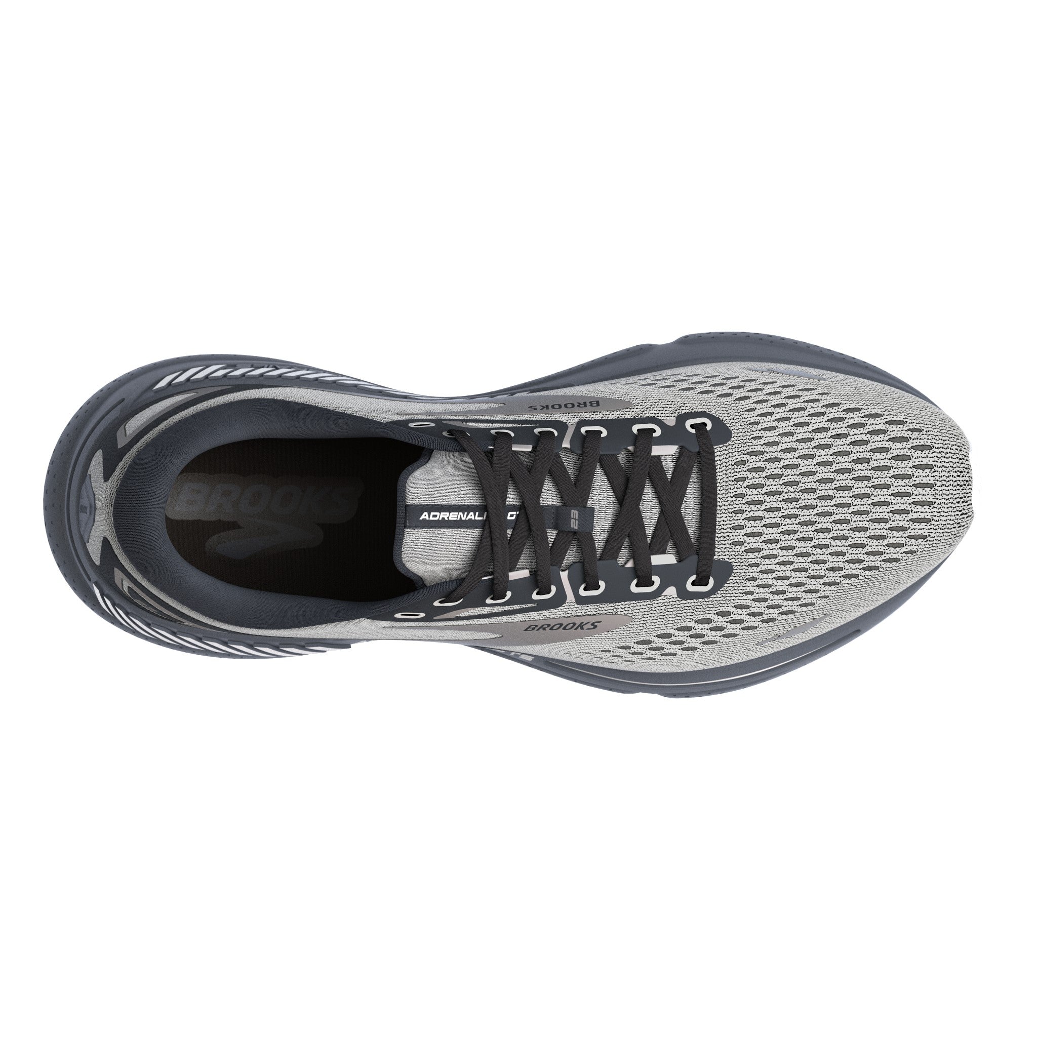 BROOKS MEN'S ADRENALINE 23 - WIDE 2E - 065 OYSTER/EBONY/ALLOY 