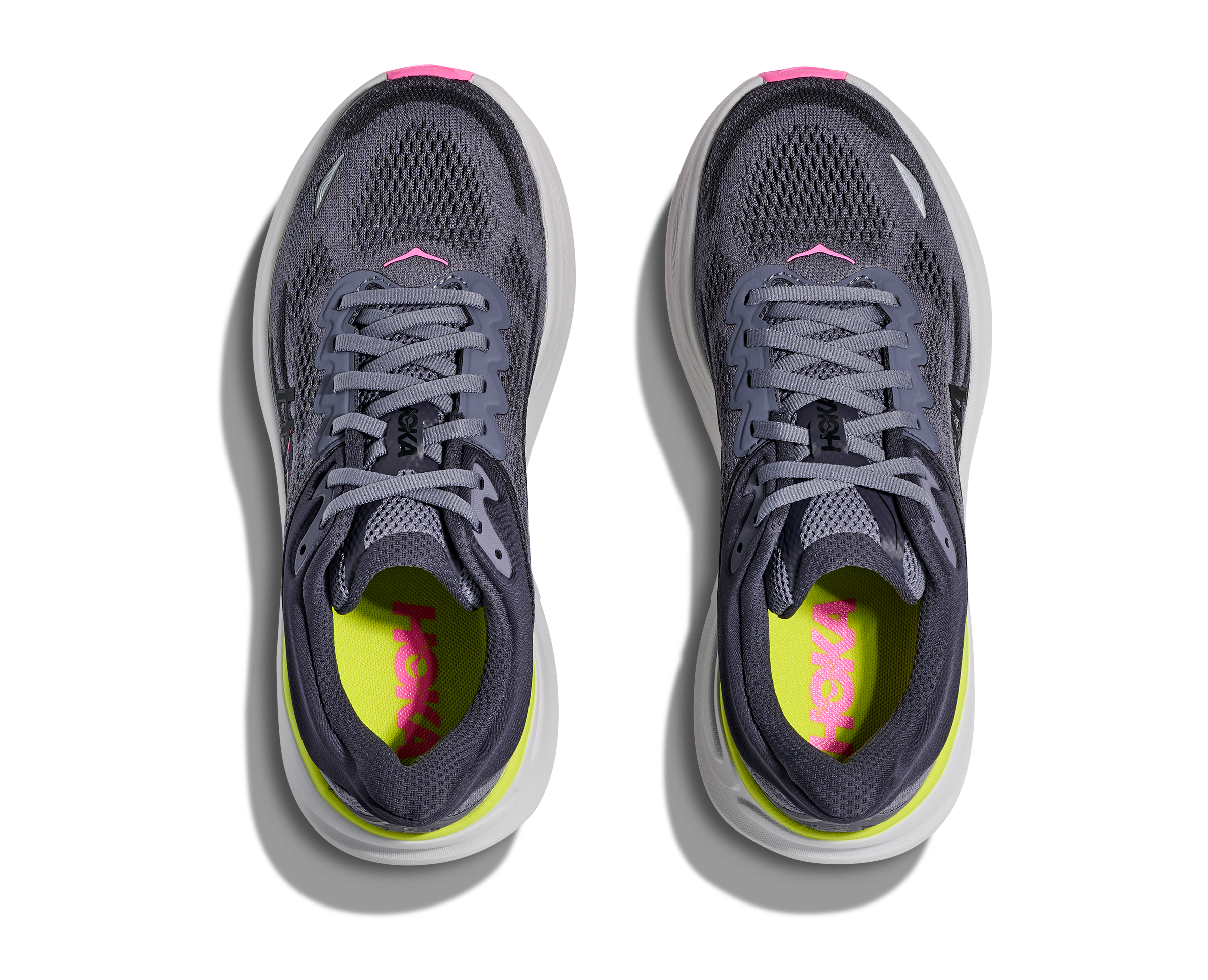 HOKA WOMEN'S BONDI 9 - B - CHARCOAL GREY/GREY SKIES