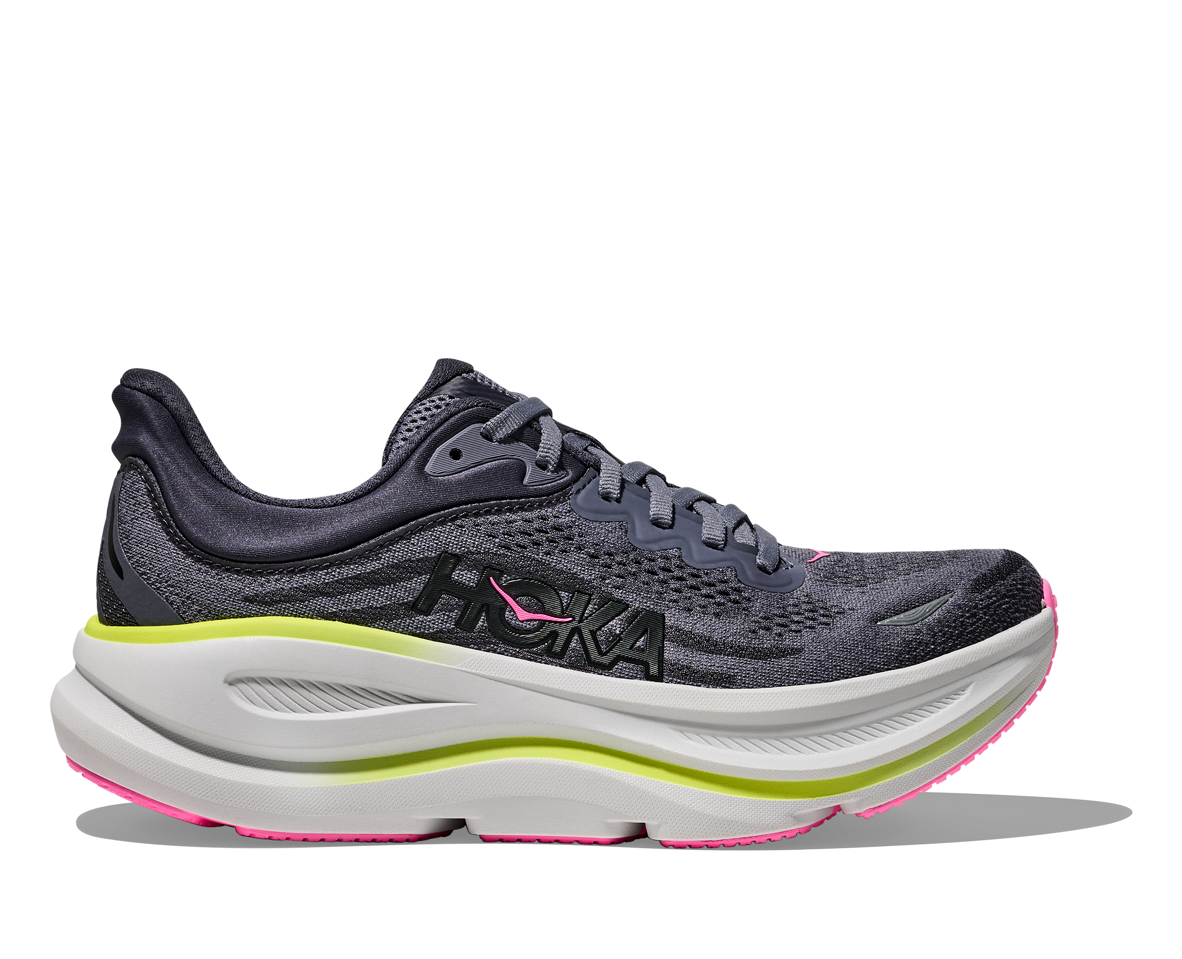 HOKA WOMEN'S BONDI 9 - B - CHARCOAL GREY/GREY SKIES 5.0