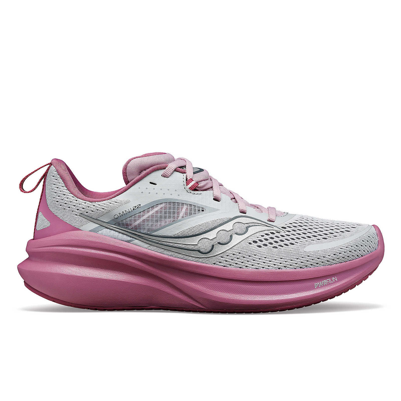 SAUCONY WOMEN'S OMNI 22 - B - 105 CLOUD/ORCHID - 8.0 