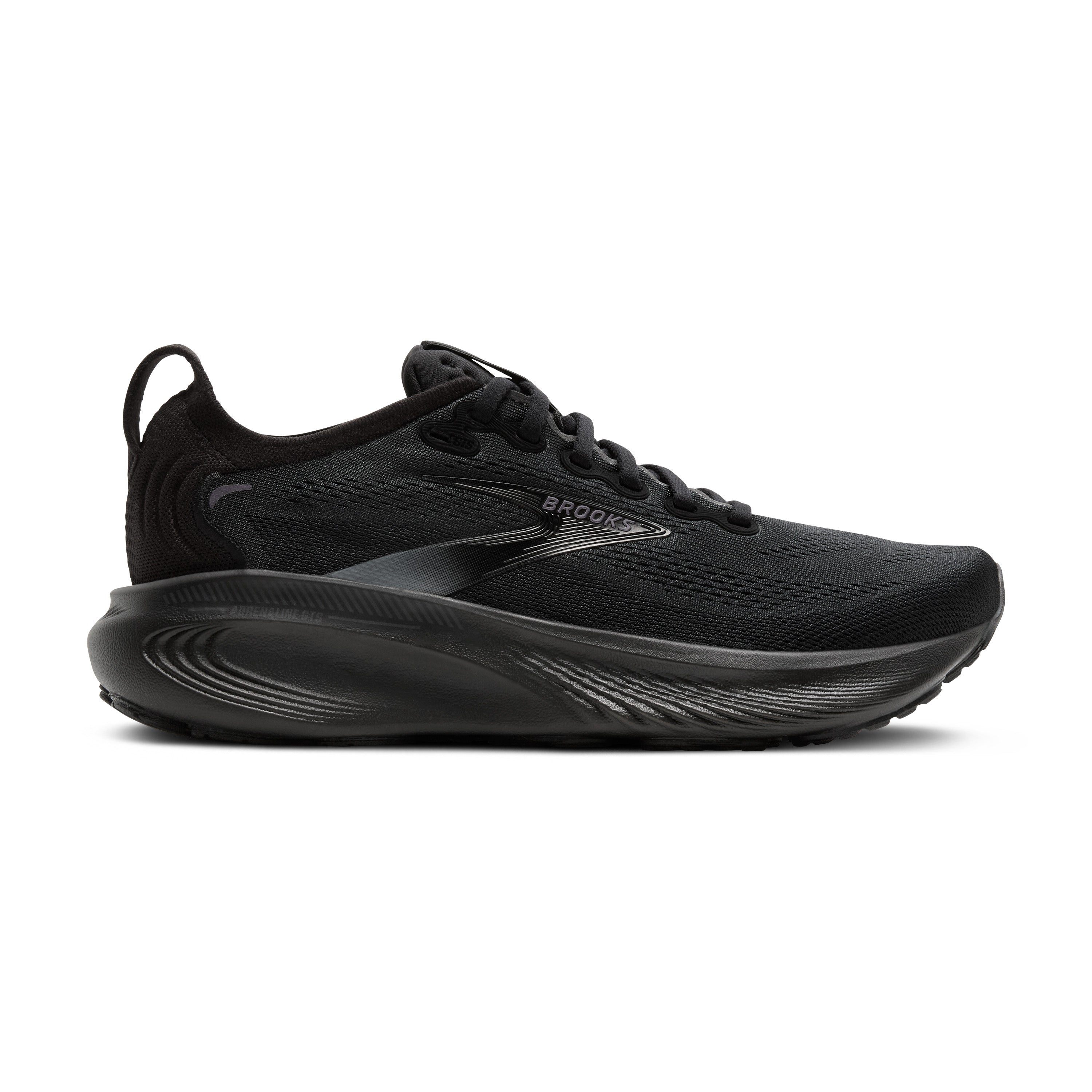 BROOKS MEN'S ADRENALINE GTS 25 - WIDE 2E - BLACK/BLACK/EBONY - SIZE 12.5