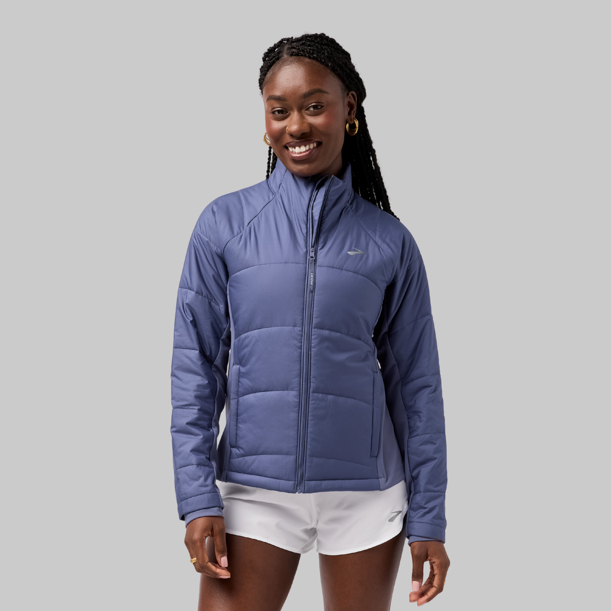 BROOKS WOMEN'S SHIELD HYBRID JACKET 3.0 - NIGHTSHADOW XS