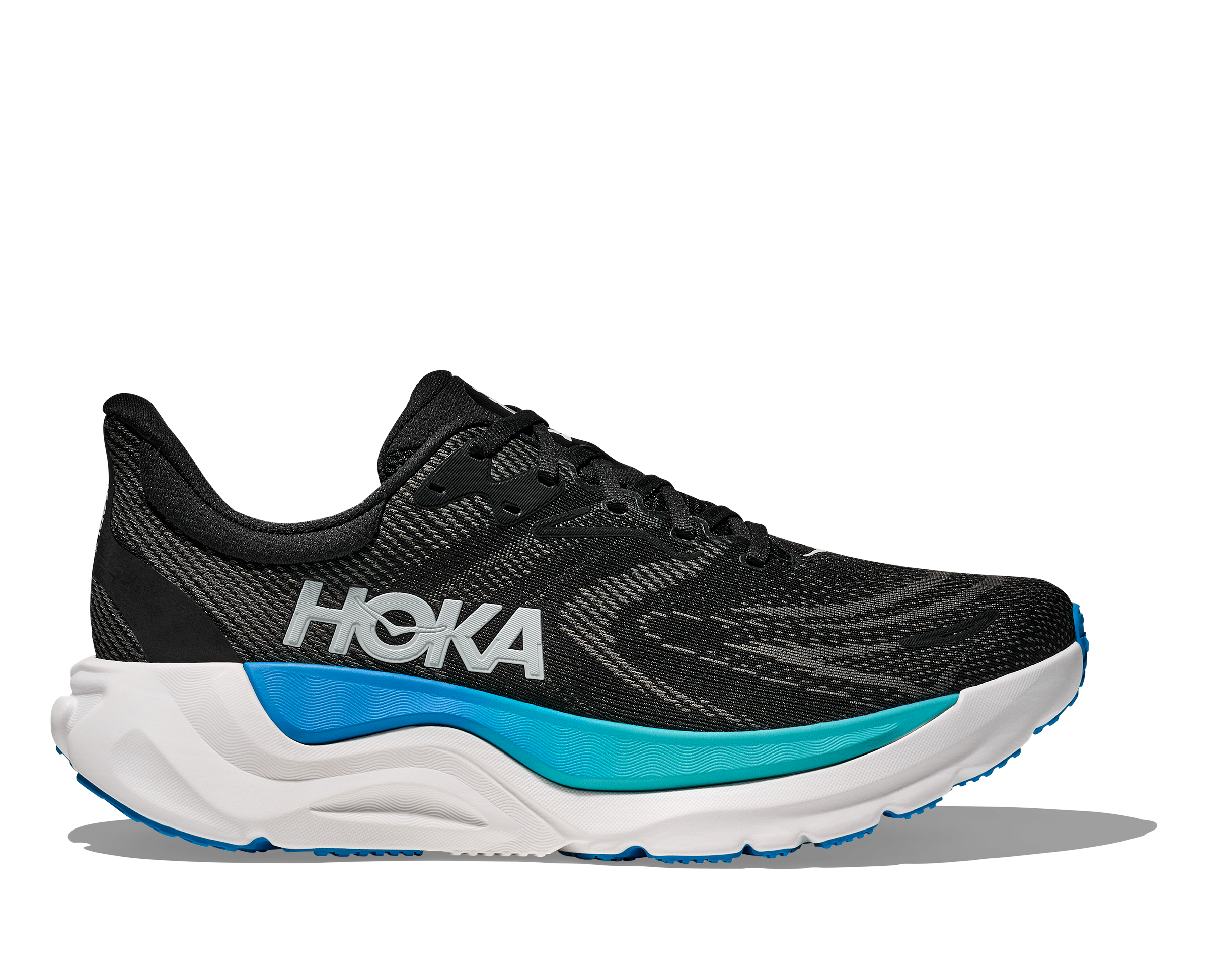 HOKA MEN'S ARAHI 8 - WIDE 2E - BLACK/SKYWARD BLUE 7.0