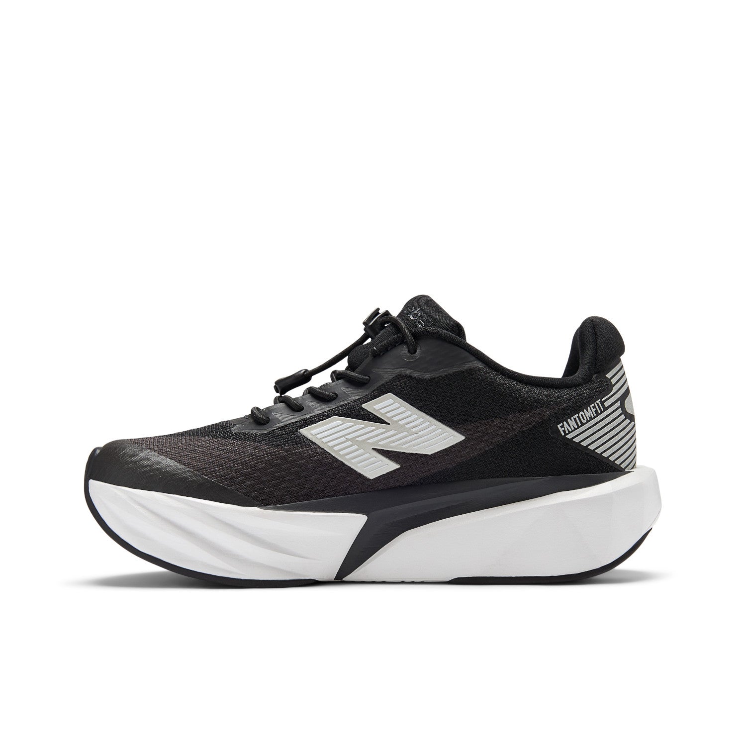NEW BALANCE KID'S FUELCELL REBEL BUNGEE LACE - BLACK/WHITE