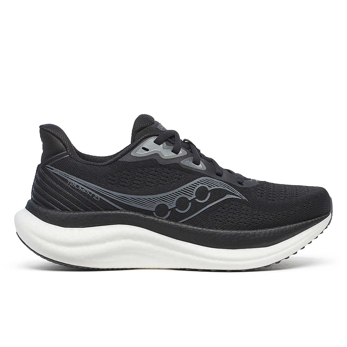 SAUCONY WOMEN'S TRIUMPH 23 - B - BLACK/WHITE 5.0