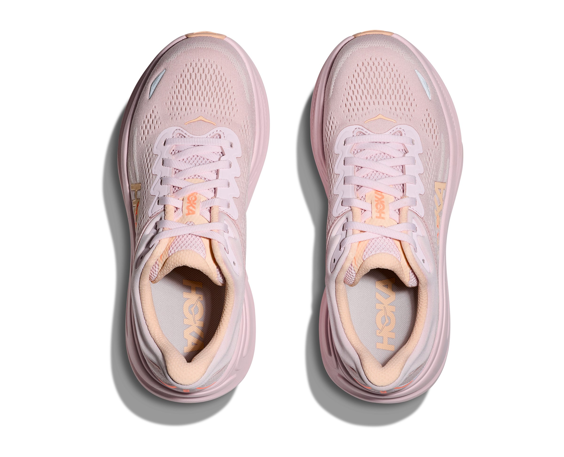 HOKA WOMEN'S BONDI 9 - WIDE D - LILAC CREAM/TANGERINE GLOW