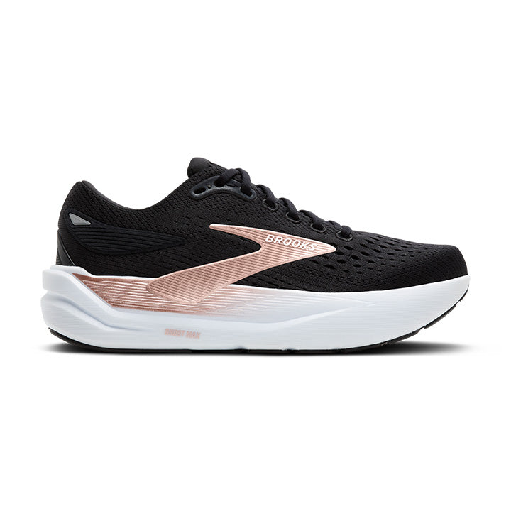 BROOKS WOMEN'S GHOST MAX 3 - WIDE D - BLACK/BLACK/ROSE GOLD 5.0