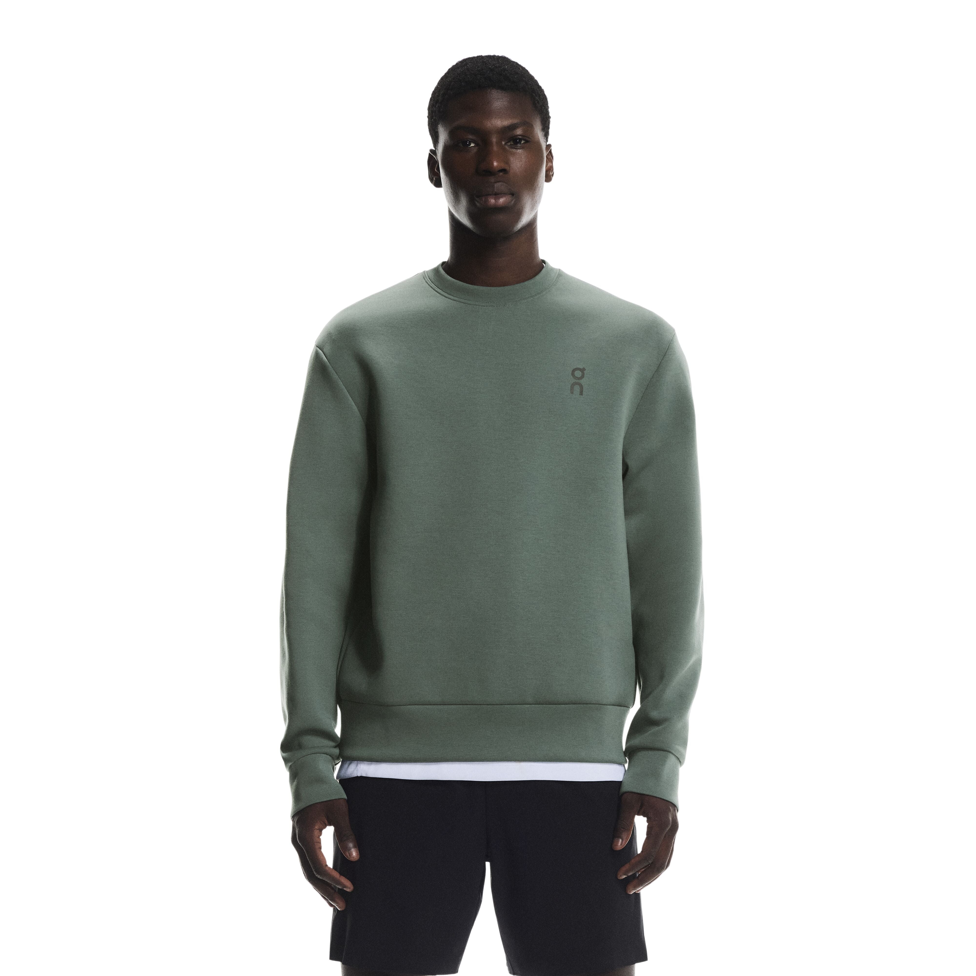 MEN'S FOCUS TECH CREW - OLIVE | Performance Running Outfitters