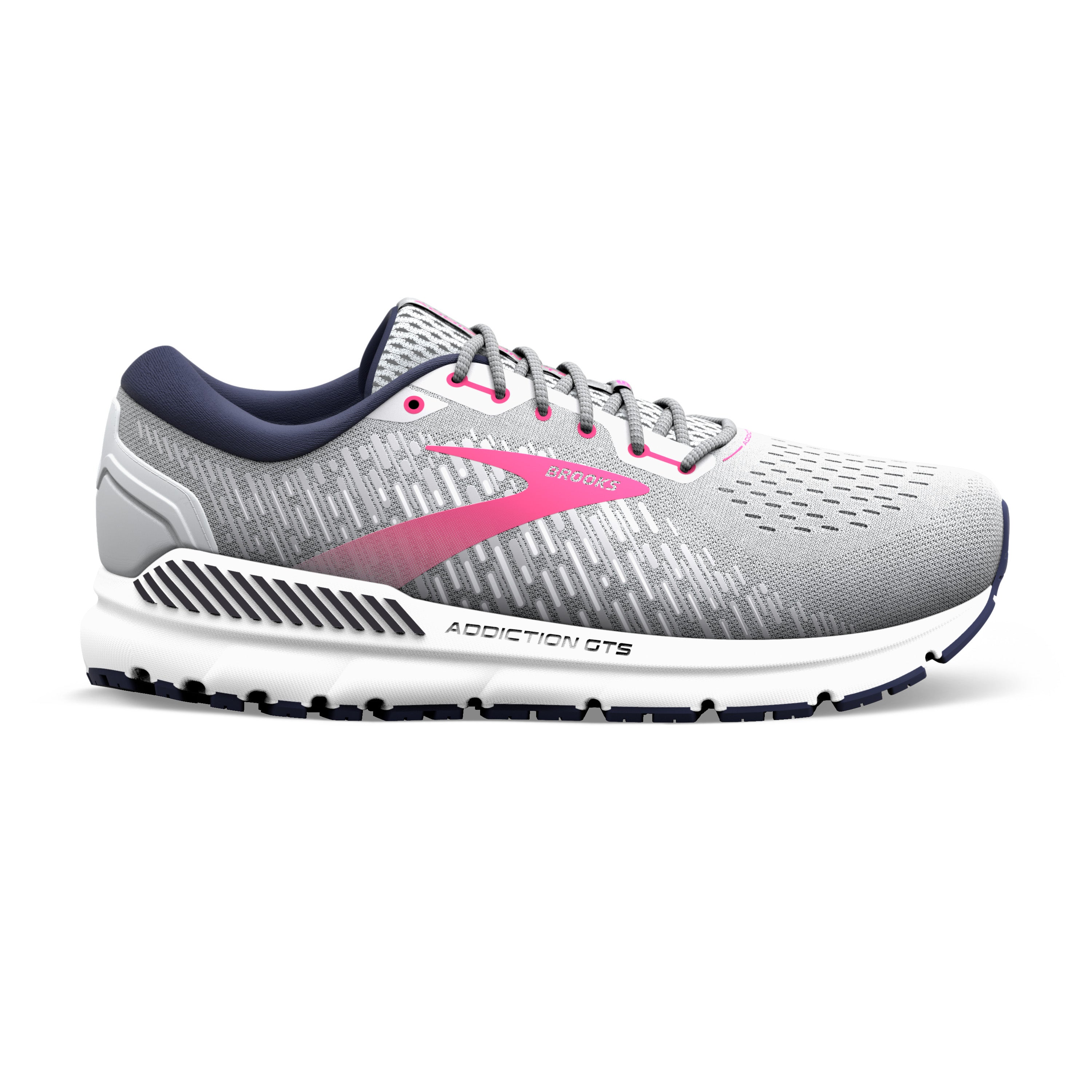 BROOKS WOMEN'S ADDICTION GTS 15 - B - 054 OYSTER/PEACOAT/LILAC ROSE - SIZE 10.0 