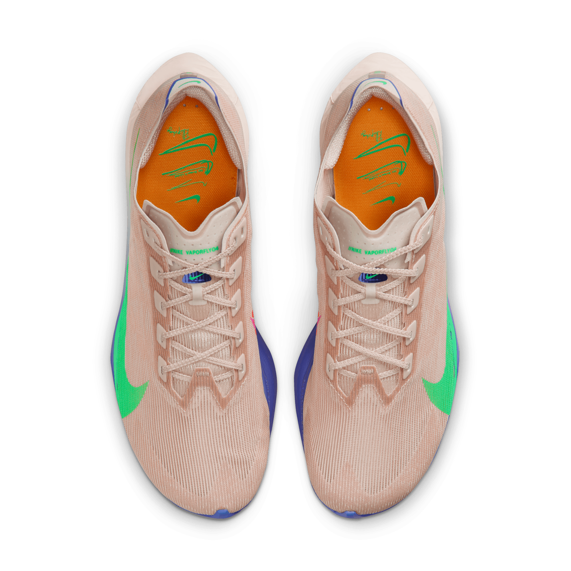 NIKE MEN'S VAPORFLY 4 EK - D - SILT RED/GREEN SHOCK