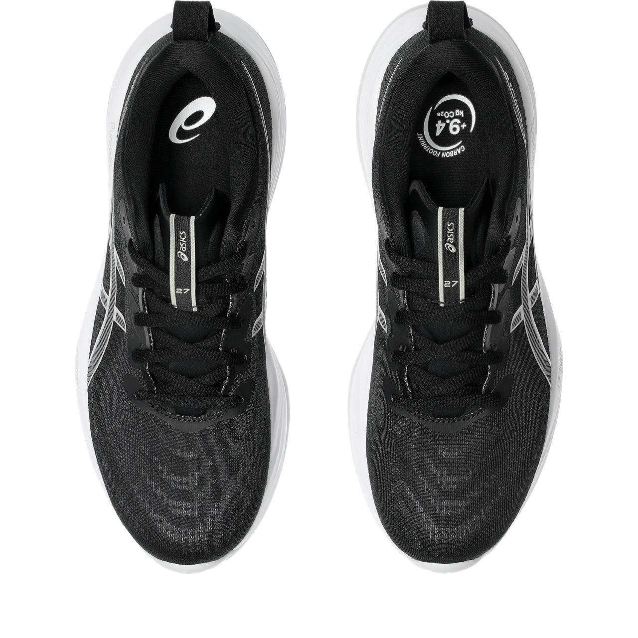 ASICS WOMEN'S CUMULUS 27 - WIDE D - 002 BLACK/CONCRETE - SIZE 10.0