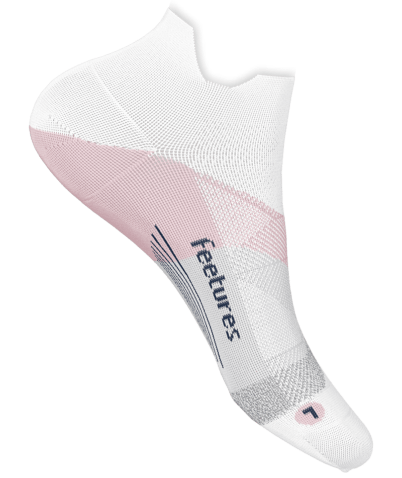 FEETURES ELITE ULTRA LIGHT NO SHOW TAB WHITE ROSE