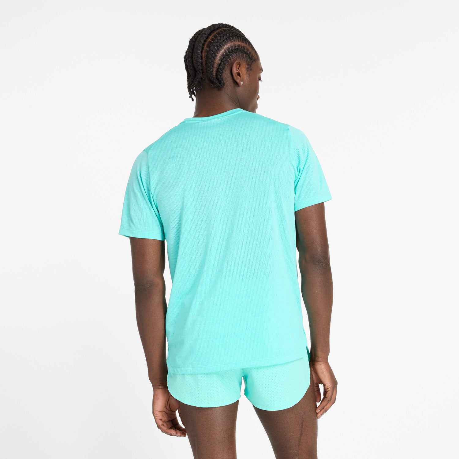 NEW BALANCE MEN'S ATHLETICS RUN T-SHIRT - CYJ CYBERJADE 