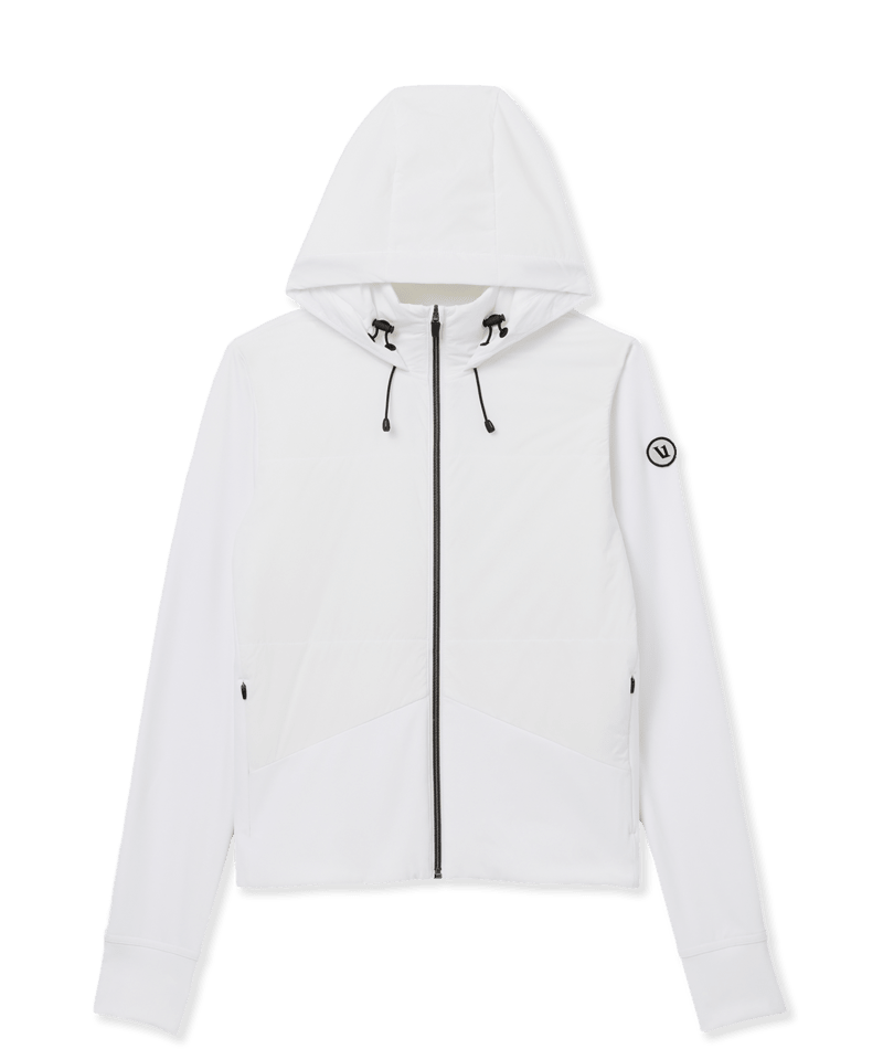 VUORI WOMEN'S CHILLED OUT FULL ZIP - WHITE XS