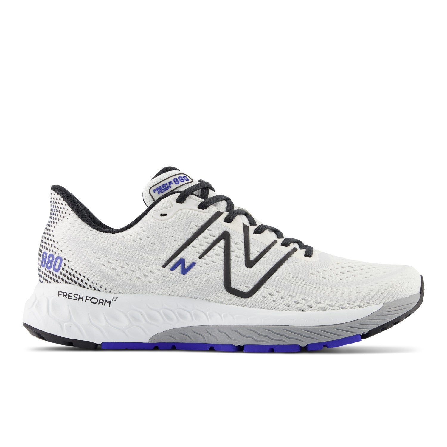 NEW BALANCE MEN'S 880 V13 - WIDE 2E - Z13 WHITE WITH BLACK - 11.5 