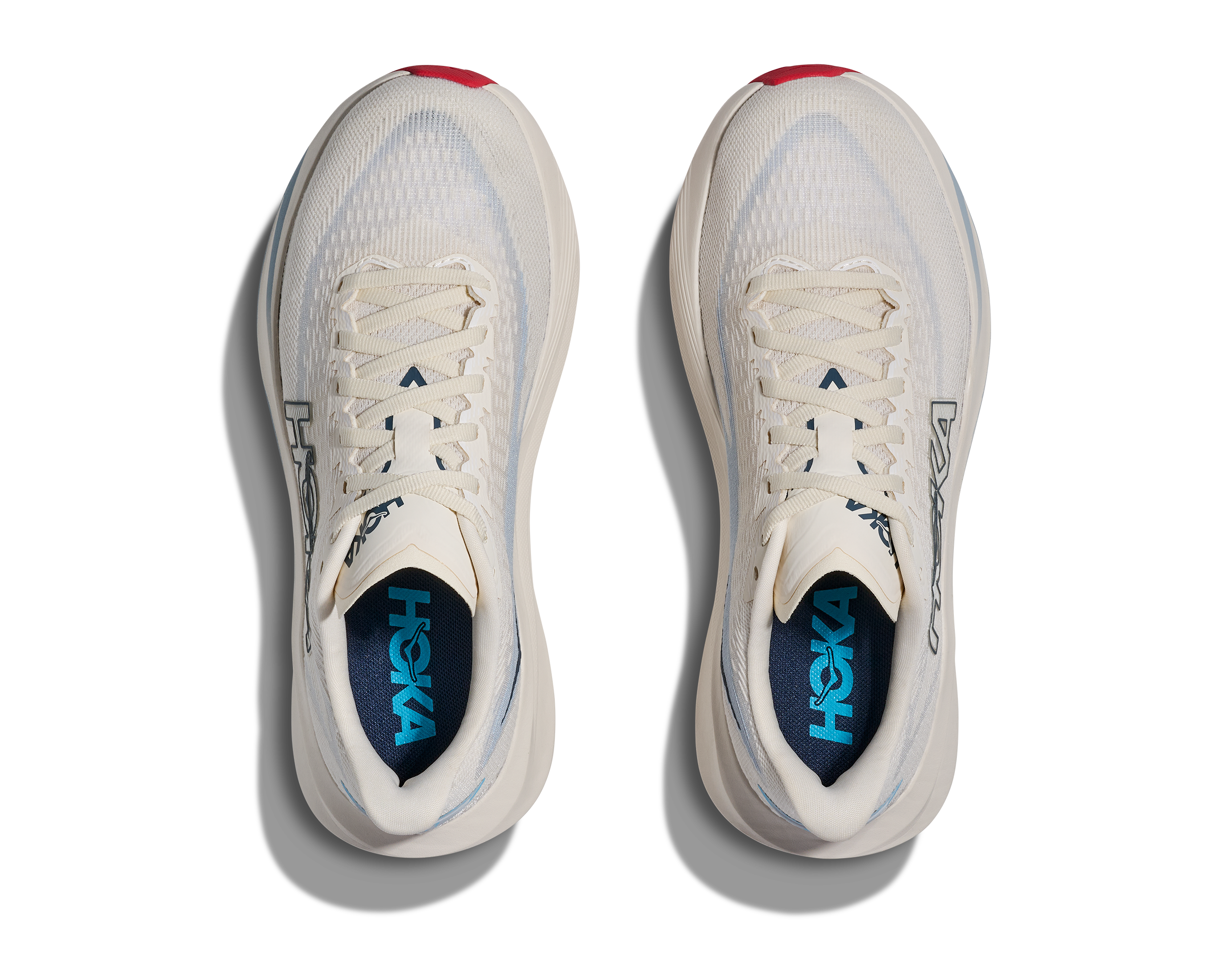 HOKA WOMEN'S MACH 7 - B - ALABASTER/SOARING BLUE