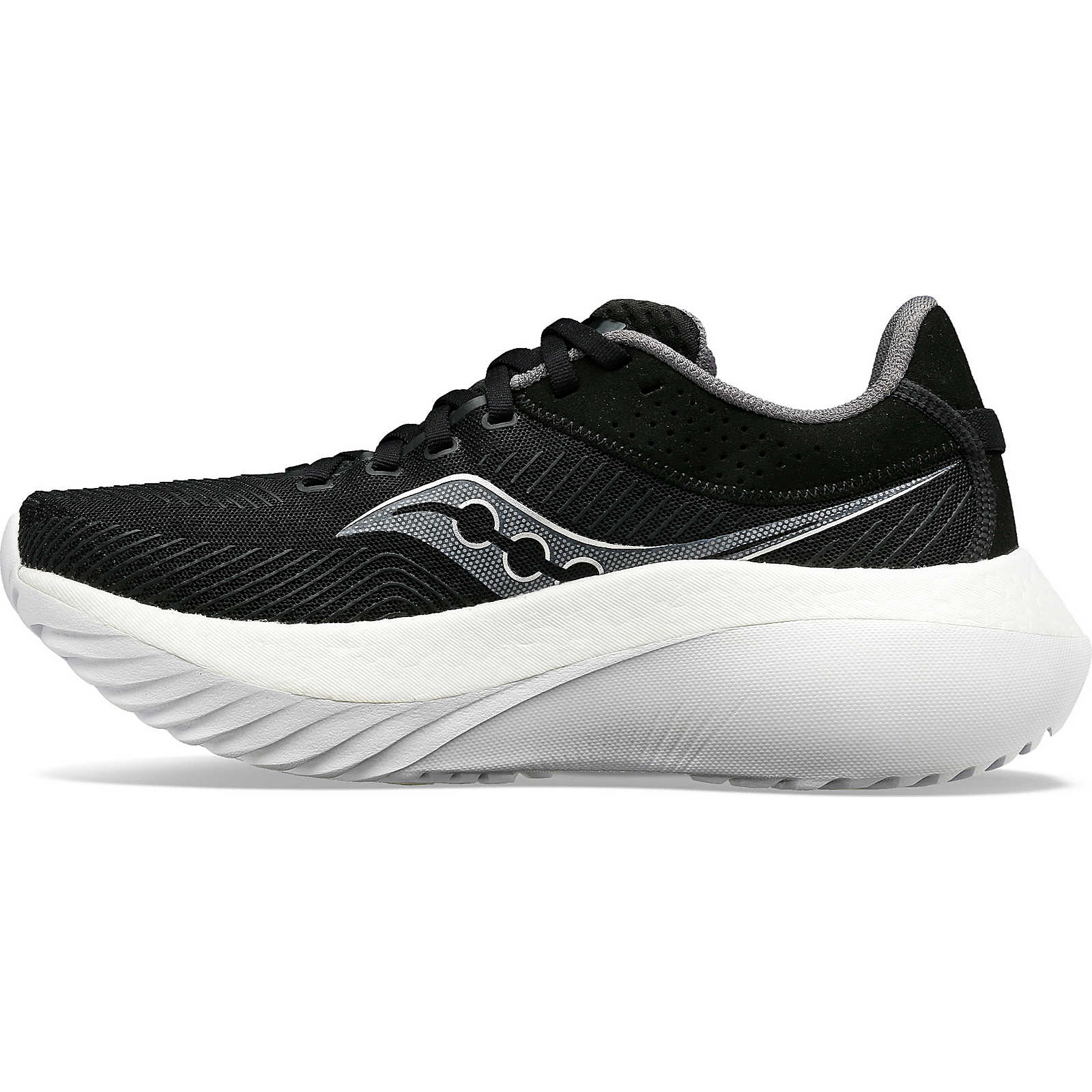 SAUCONY WOMEN'S KINVARA PRO - B - 10 BLACK/WHITE - 6.5 