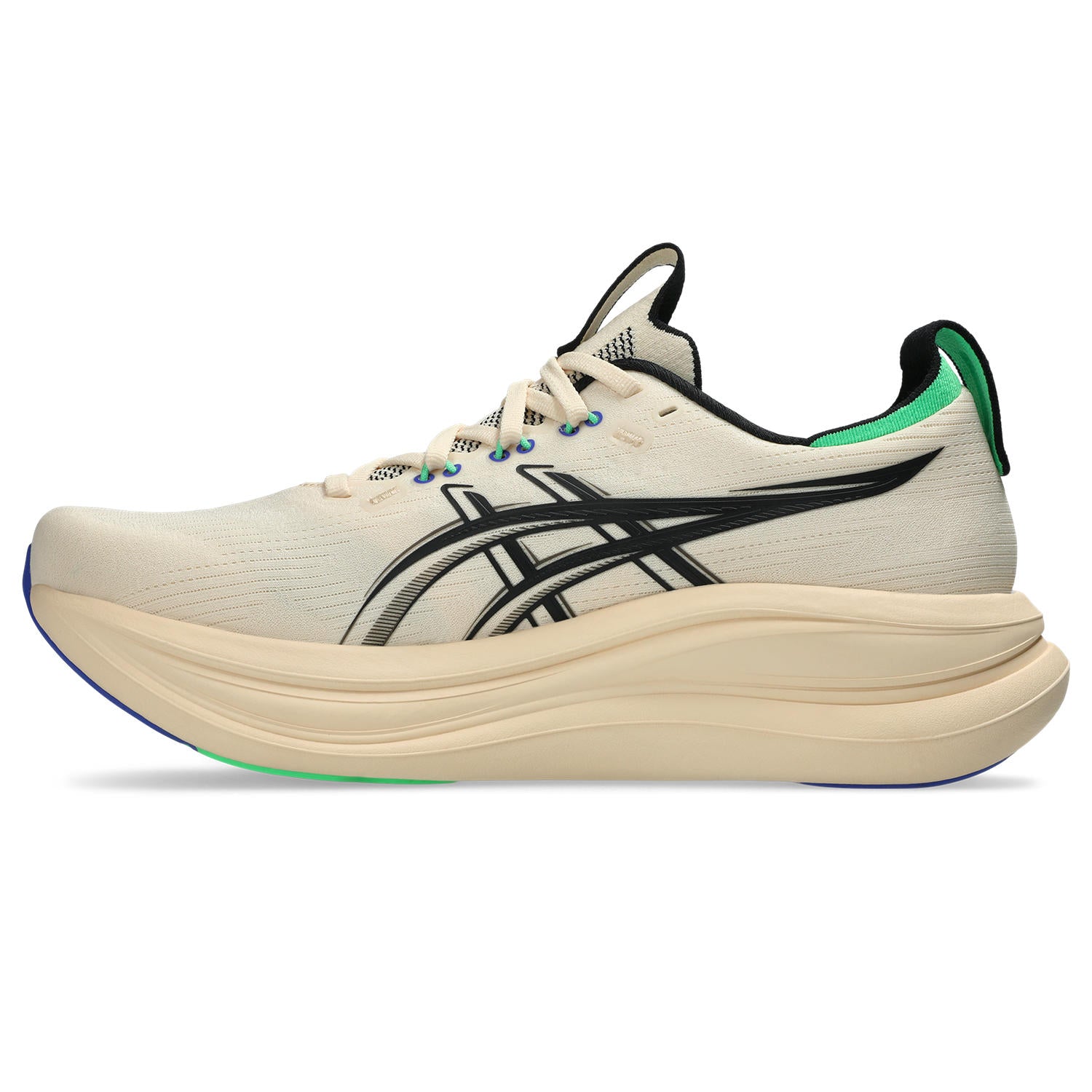 ASICS MEN'S NIMBUS 28 - D - SEASHELL/BLACK