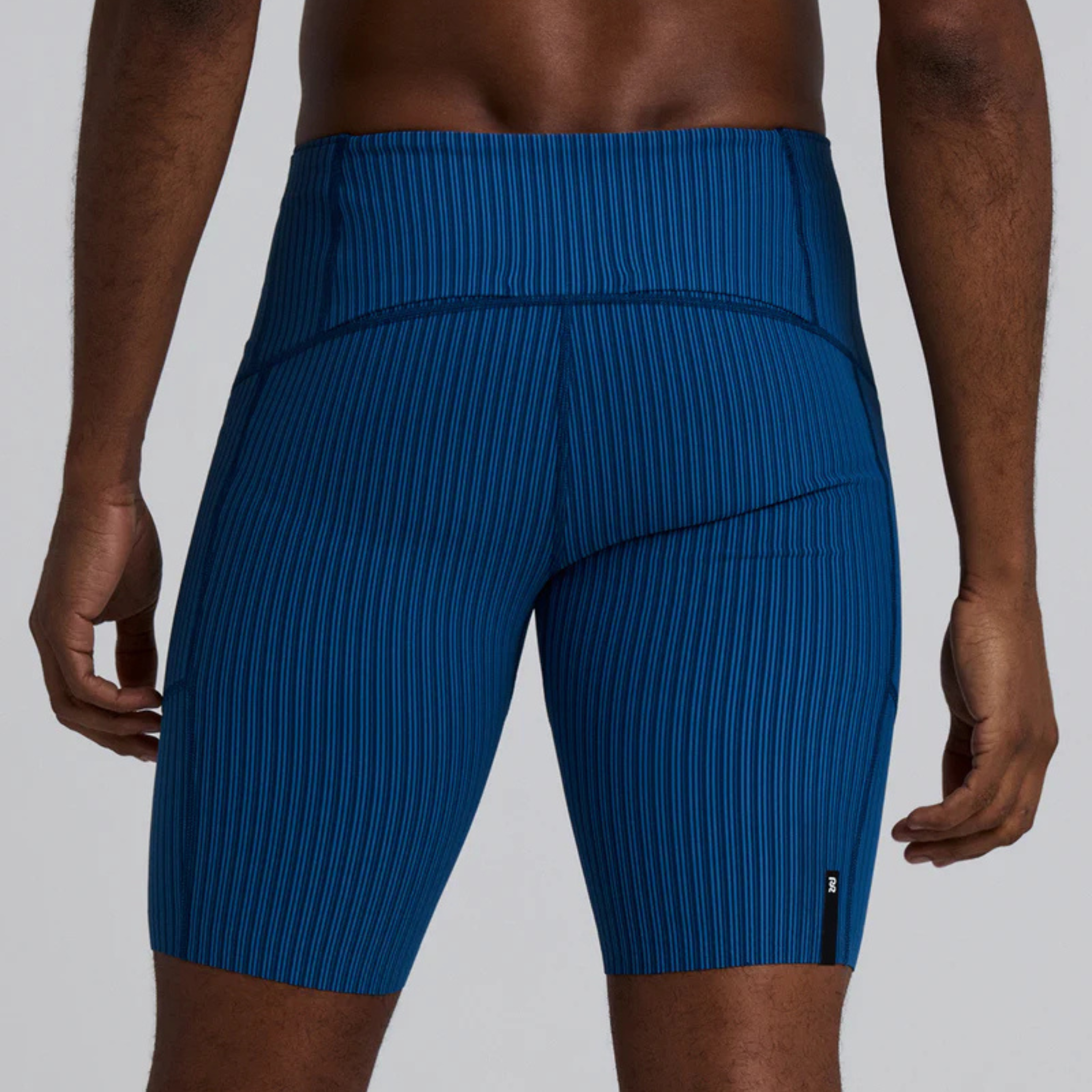 BANDIT MEN'S VARIEGATED STRIPED CADENCE HALF TIGHT - INK BLUE/AEGEAN