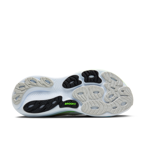 BROOKS MEN'S ADRENALINE GTS 25 - D - OYSTER/GREEN GECKO/BLUE