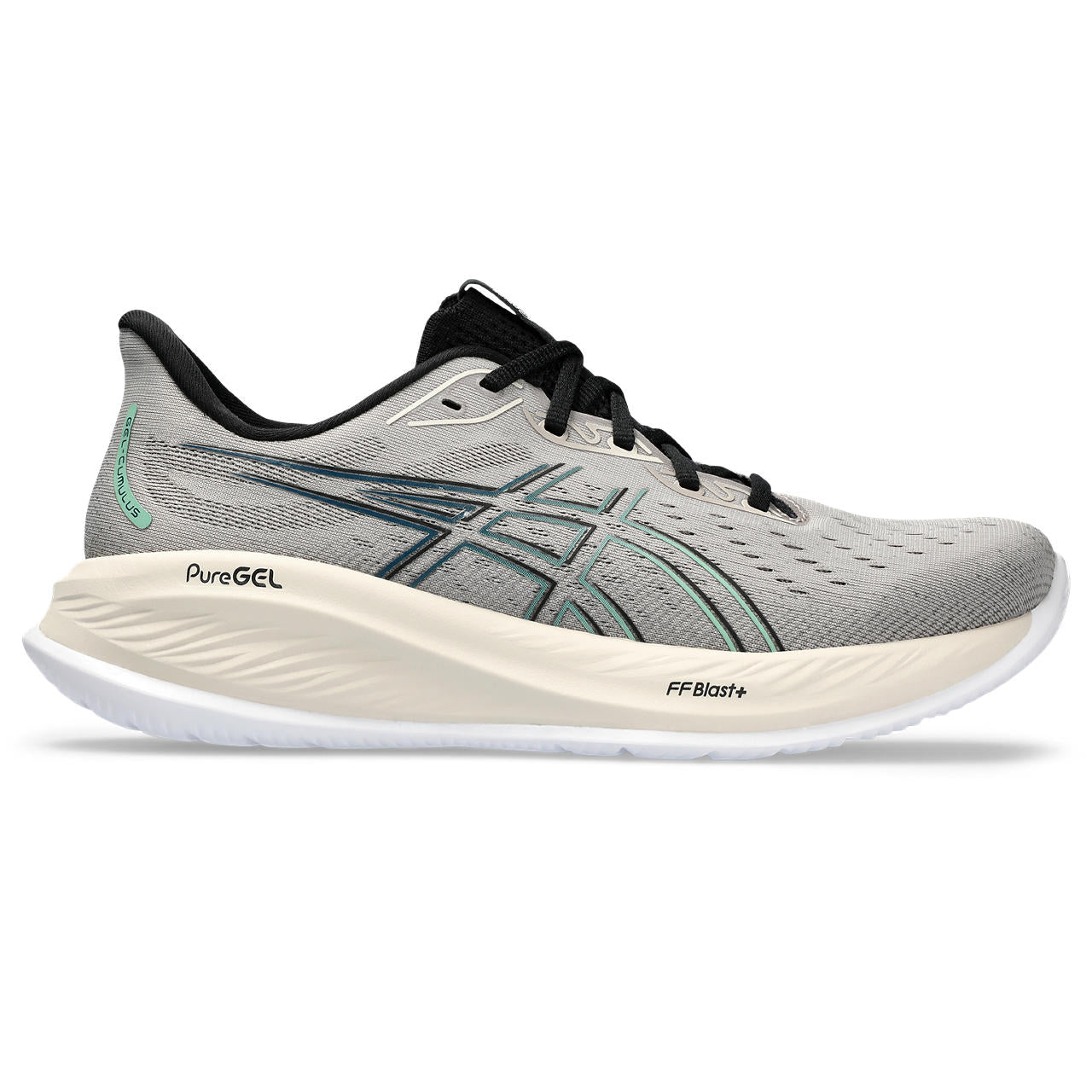 ASICS MEN'S CUMULUS 26 - D - 250 MOONROCK/DARK MINT 7.0