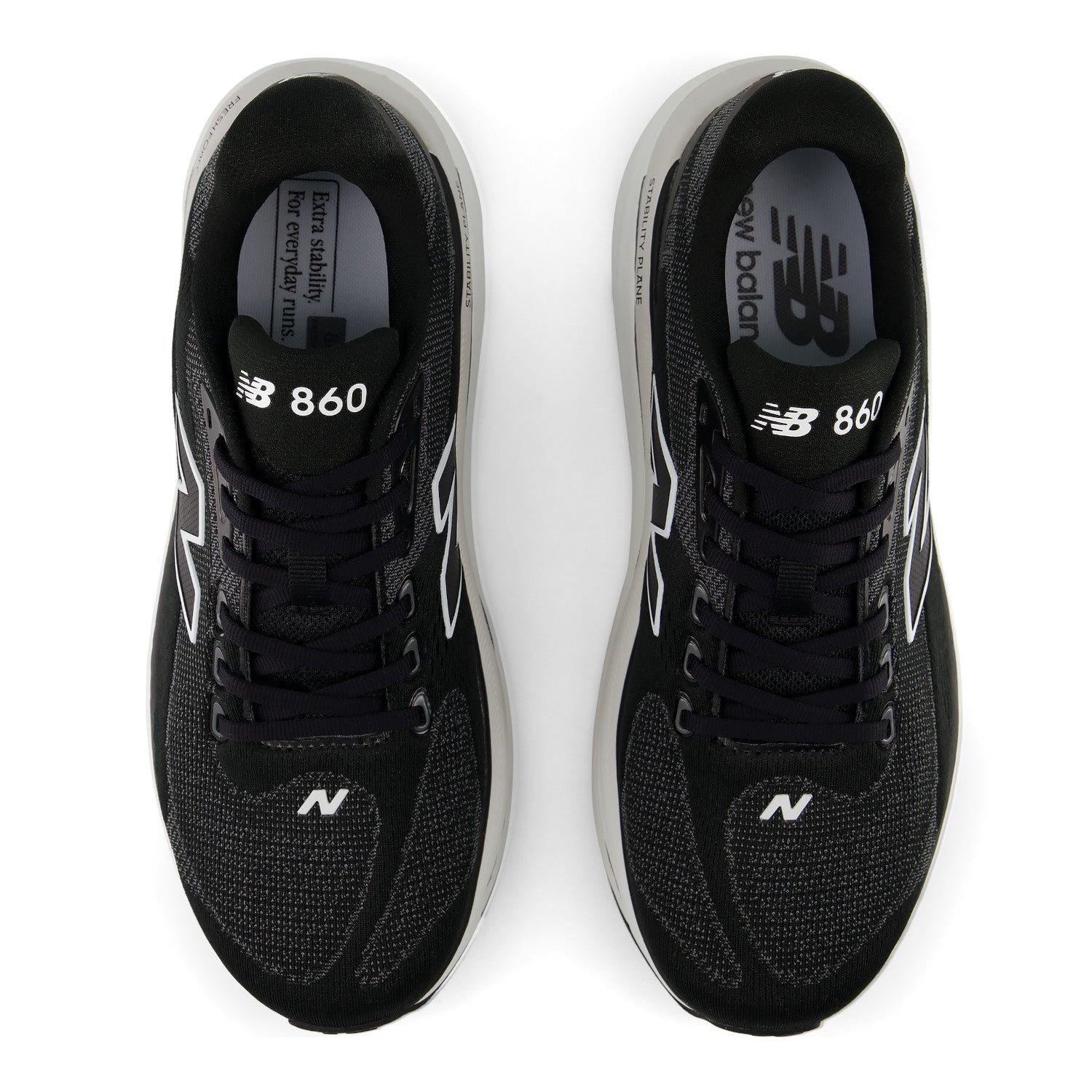 NEW BALANCE MEN'S 860 V15 - D - BLACK/WHITE