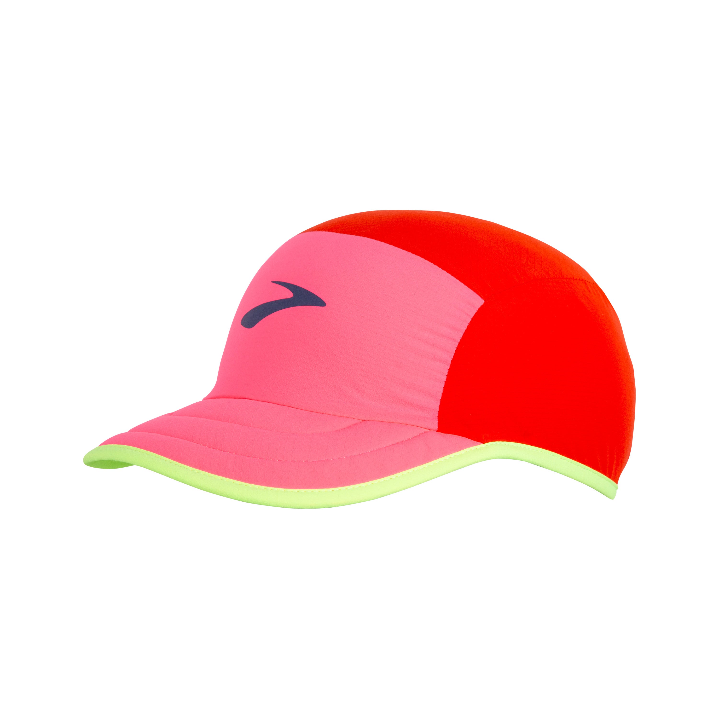 BROOKS LIGHTWEIGHT PACKABLE HAT - 697 CHERRY TOMATO/NEO PINK 