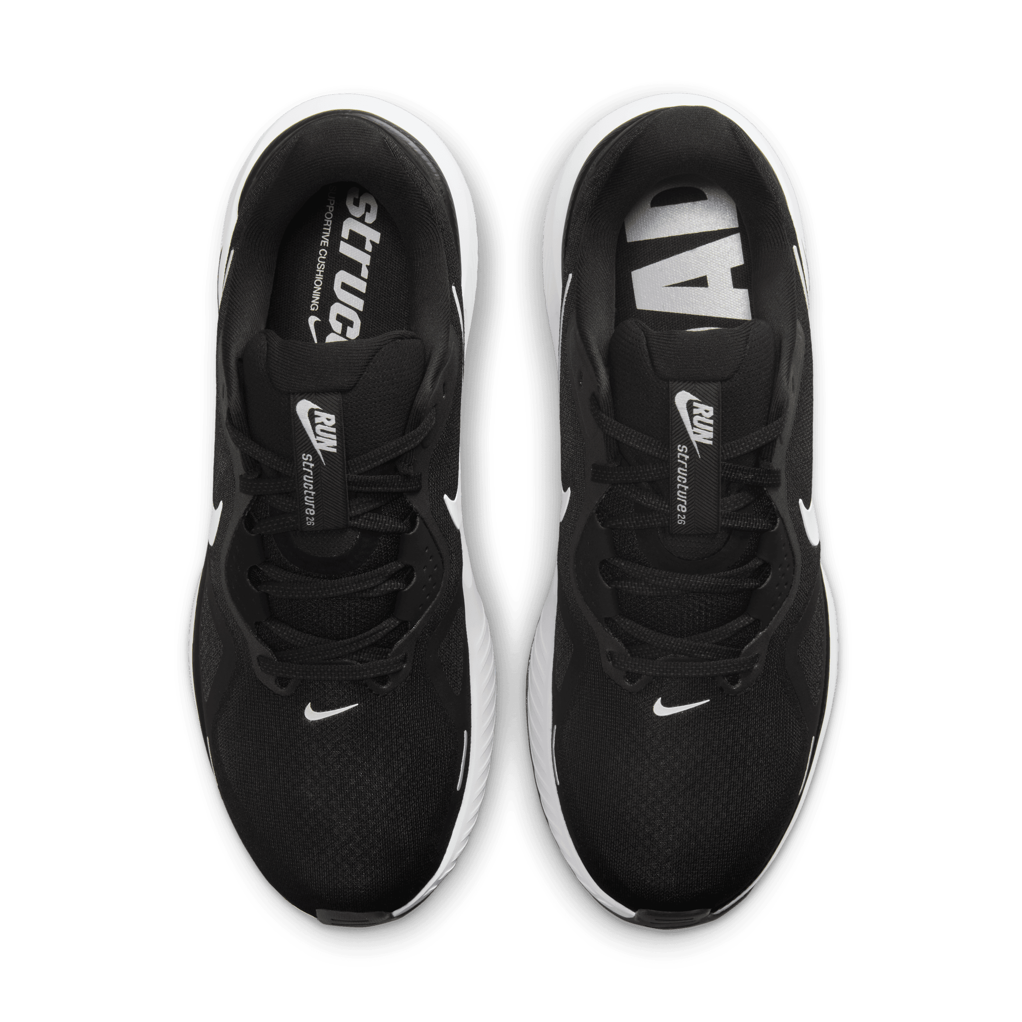 NIKE MEN'S STRUCTURE PLUS 26 - WIDE 2E - BLACK/WHITE-COOL GREY - SIZE 11.5
