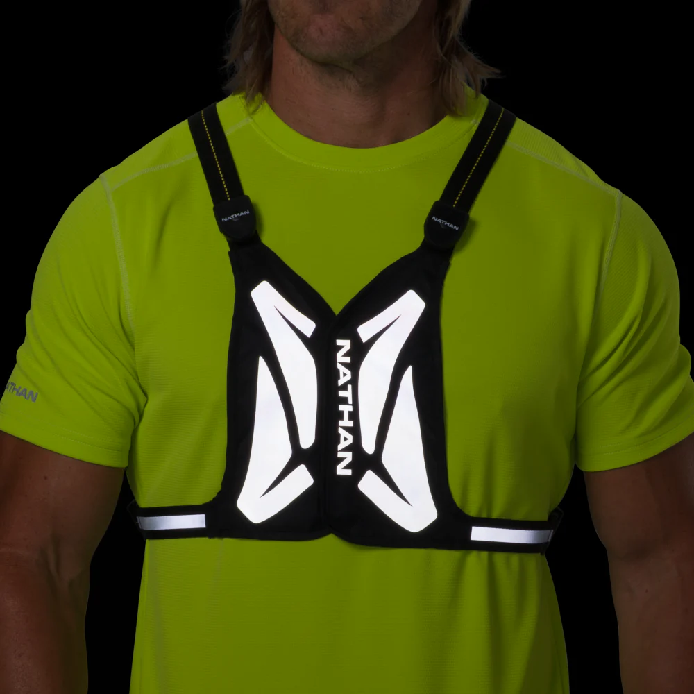 NATHAN LASER LIGHT WEB VEST RX - BLACK/HIGH VIS YELLOW 