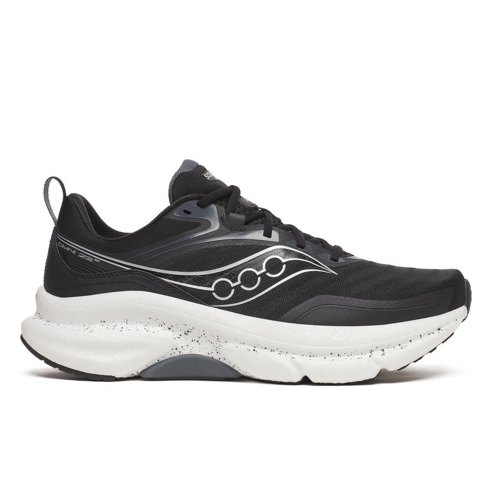 SAUCONY MEN'S OMNI ST 23 - D - BLACK/SILVER 7.0