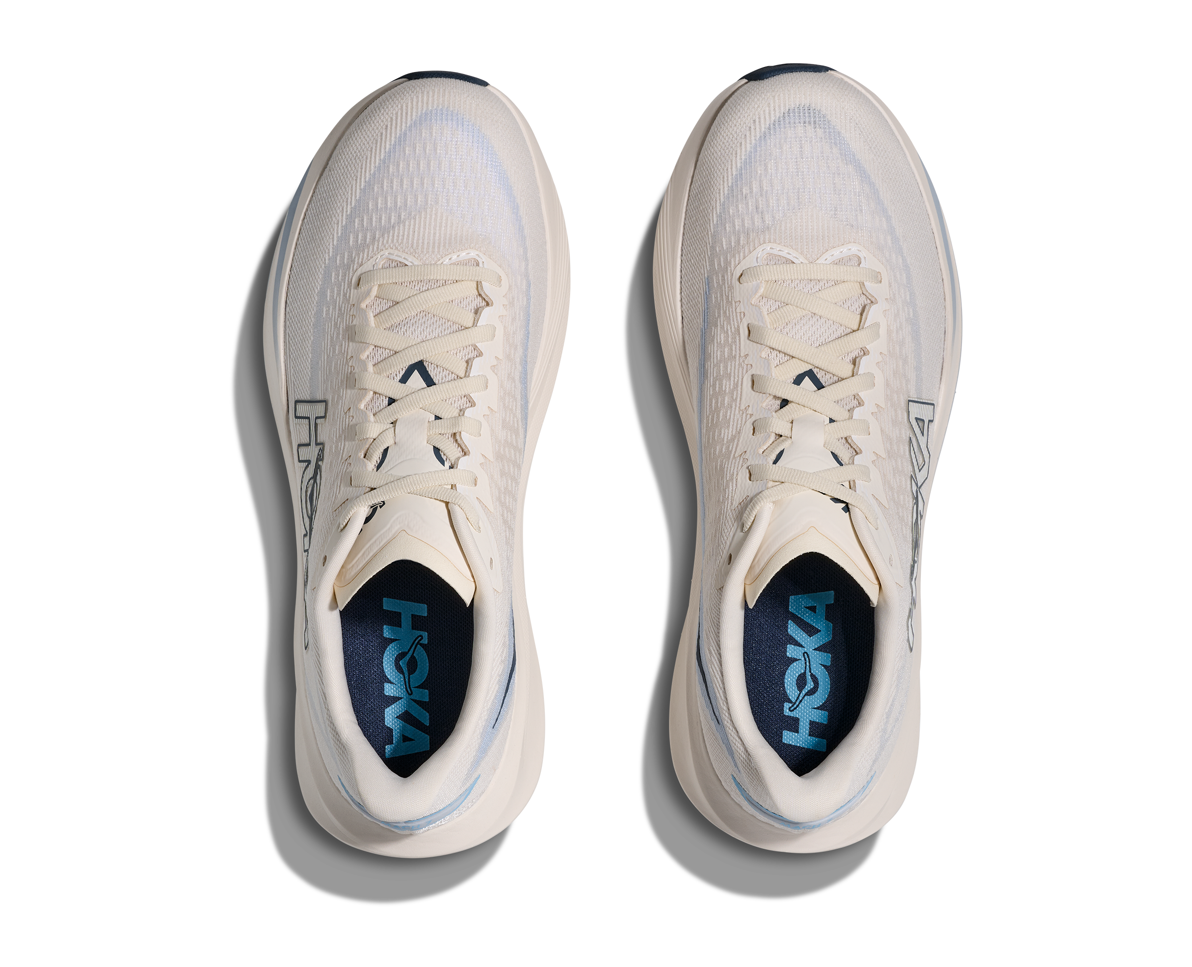 HOKA MEN'S MACH 7 - D - ALABASTER/SOARING BLUE