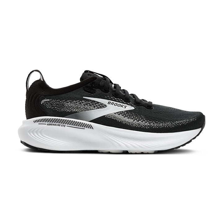 BROOKS WOMEN'S ADRENALINE GTS 25 - WIDE D - BLACK/GREY/WHITE 5.0
