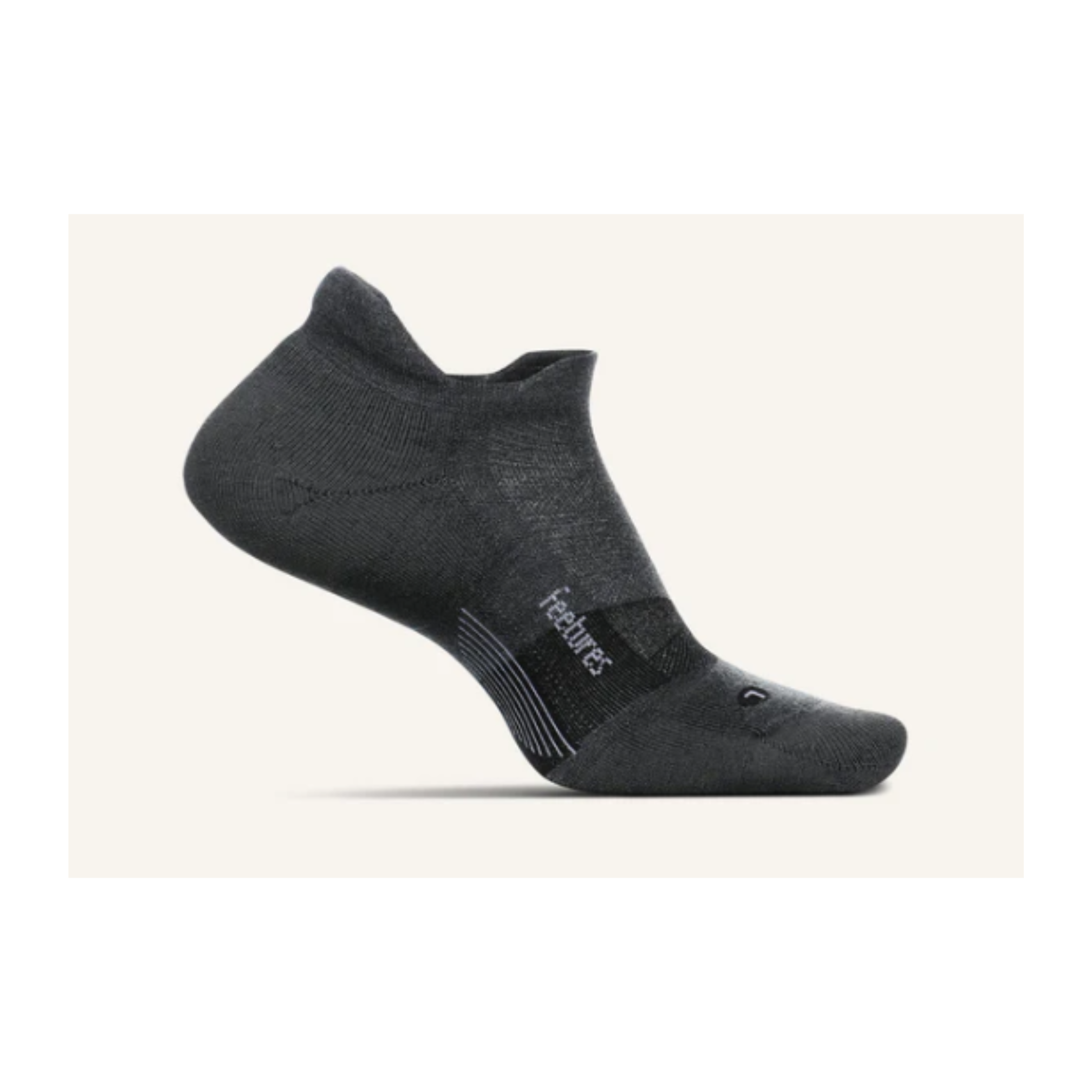 FEETURES MERINO 10 ULTRA LIGHT NO SHOW TAB GREY