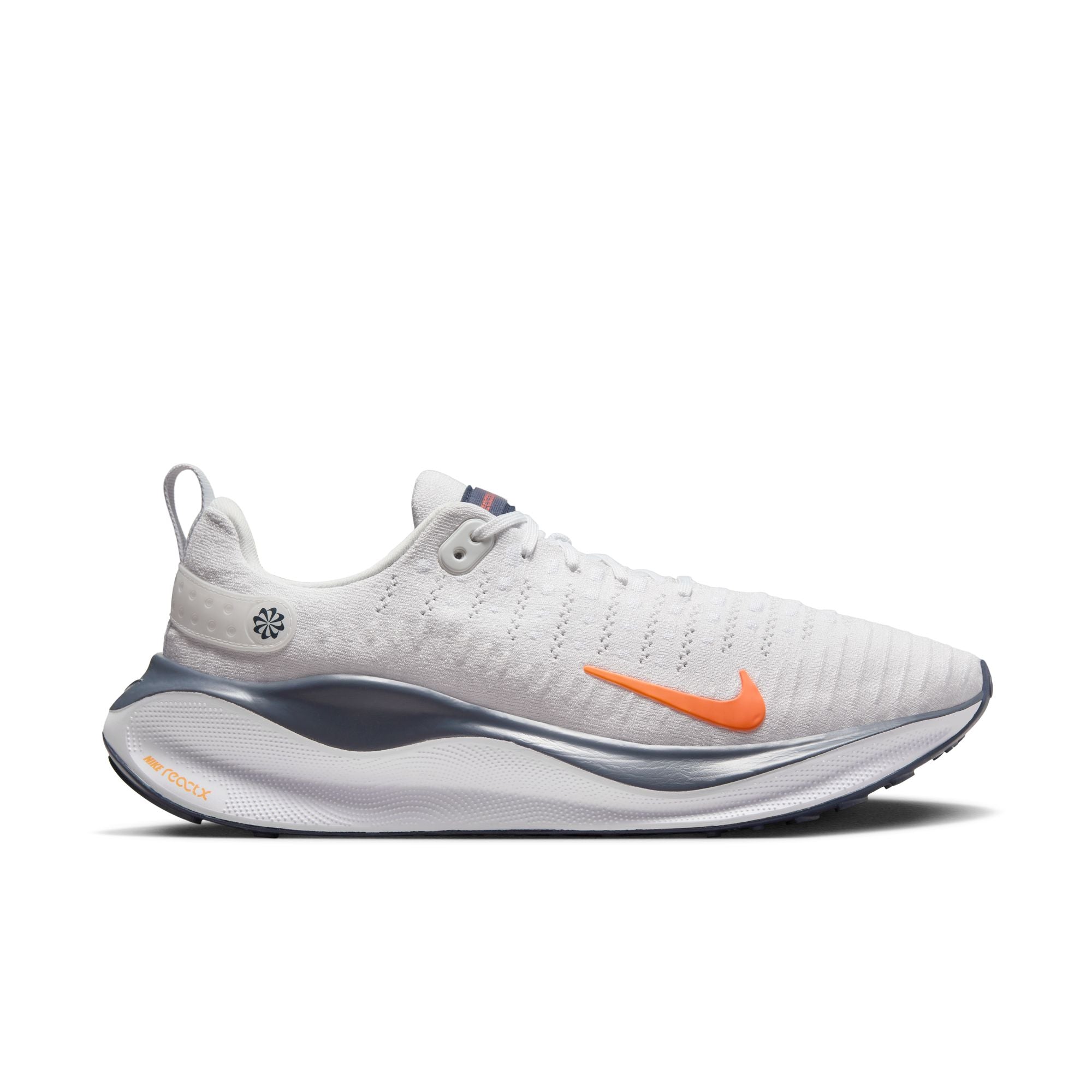 NIKE MEN'S INFINITY RUN 4 - D - 010 PLATINUM TINT/TOTAL ORANGE 8.0