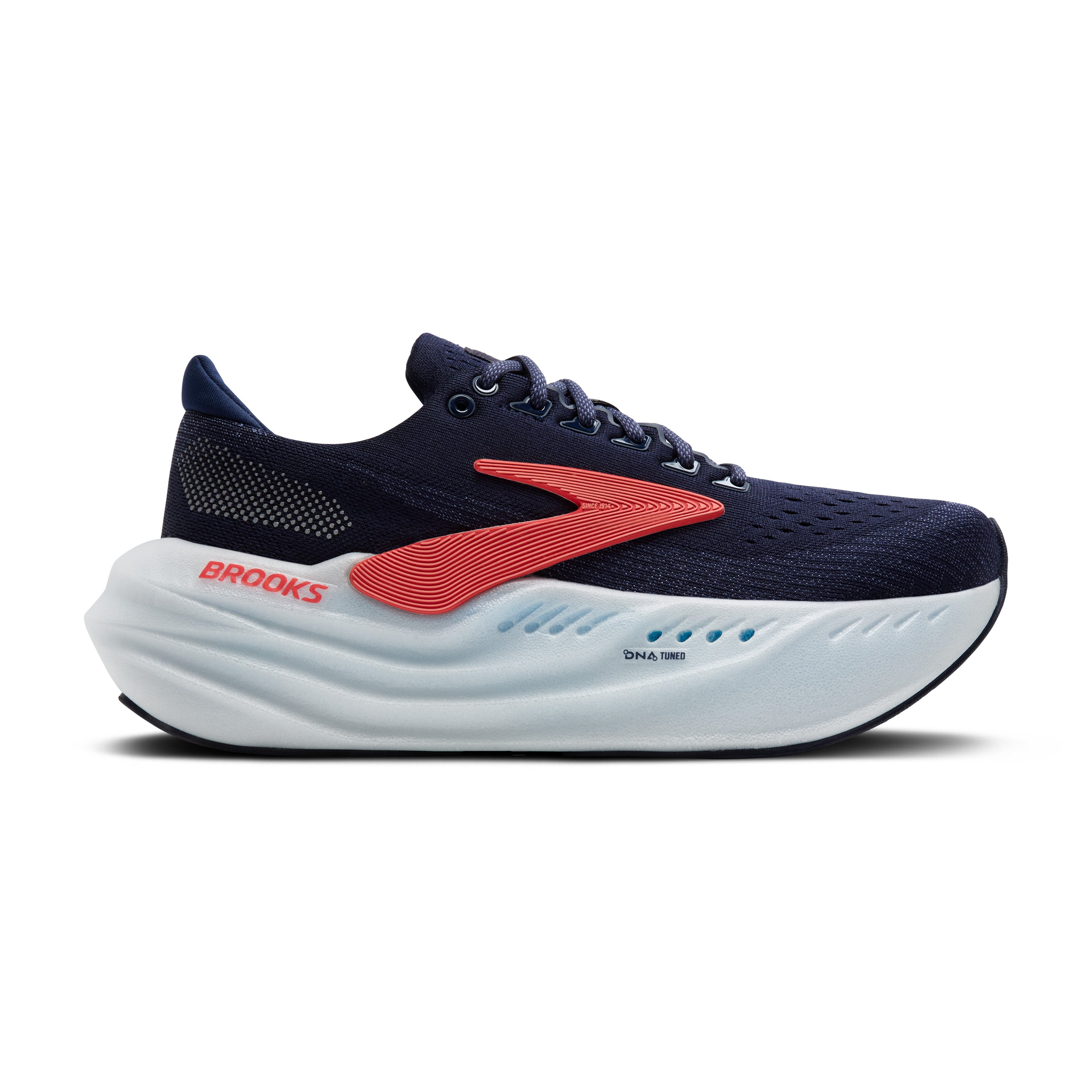 BROOKS WOMEN'S GLYCERIN MAX - B - 439 PEACOAT/BLUE RIBBON/HOT CORAL 5.0