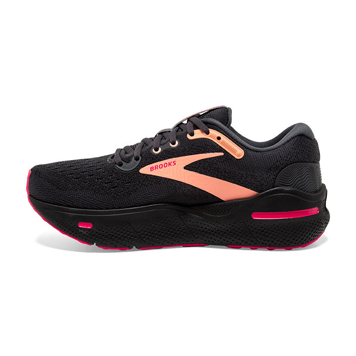 BROOKS WOMEN'S GHOST MAX - B - 049 BLACK/PAPARYA/RASPBERRY 