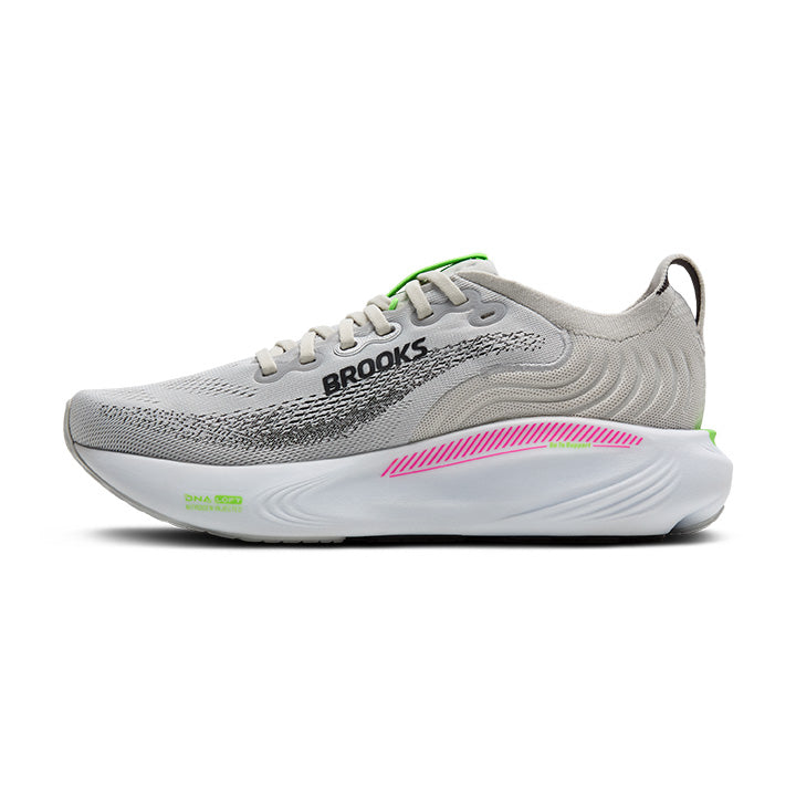 BROOKS WOMEN'S ADRENALINE GTS 25 - B - OYSTER/PINK/GREEN