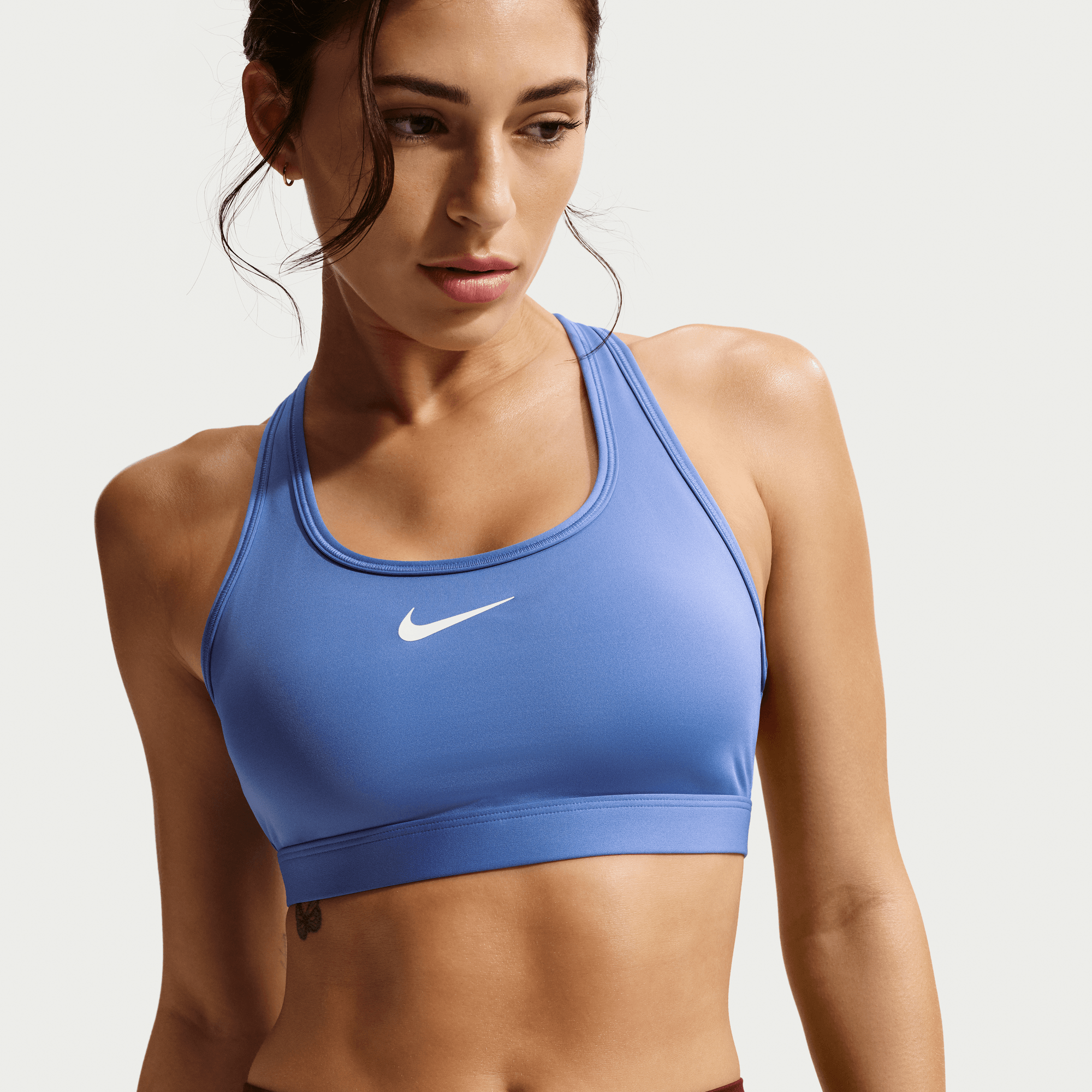 NIKE SWOOSH MEDIUM SUPPORT BRA - SAPPHIRE/WHITE XS