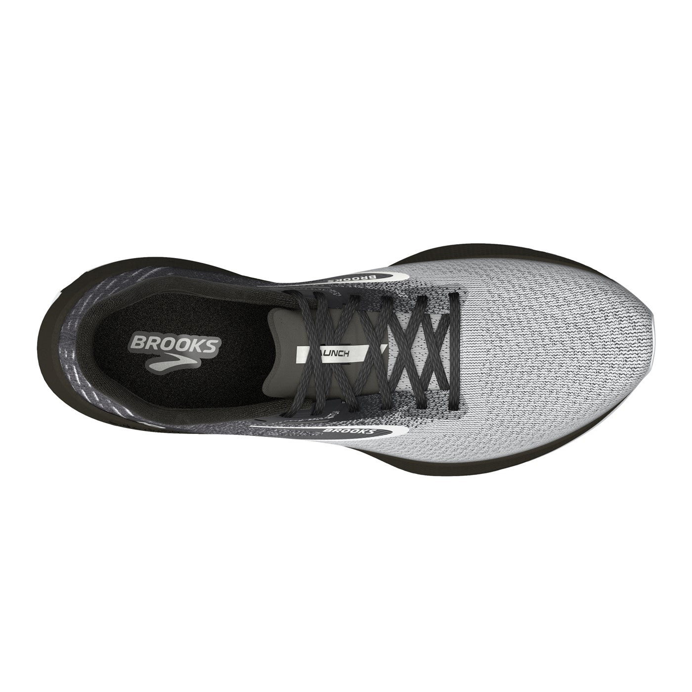 BROOKS MEN'S LAUNCH 10 - WIDE 2E - 052 BLACK/BLACKENED PEARL - 8.5 