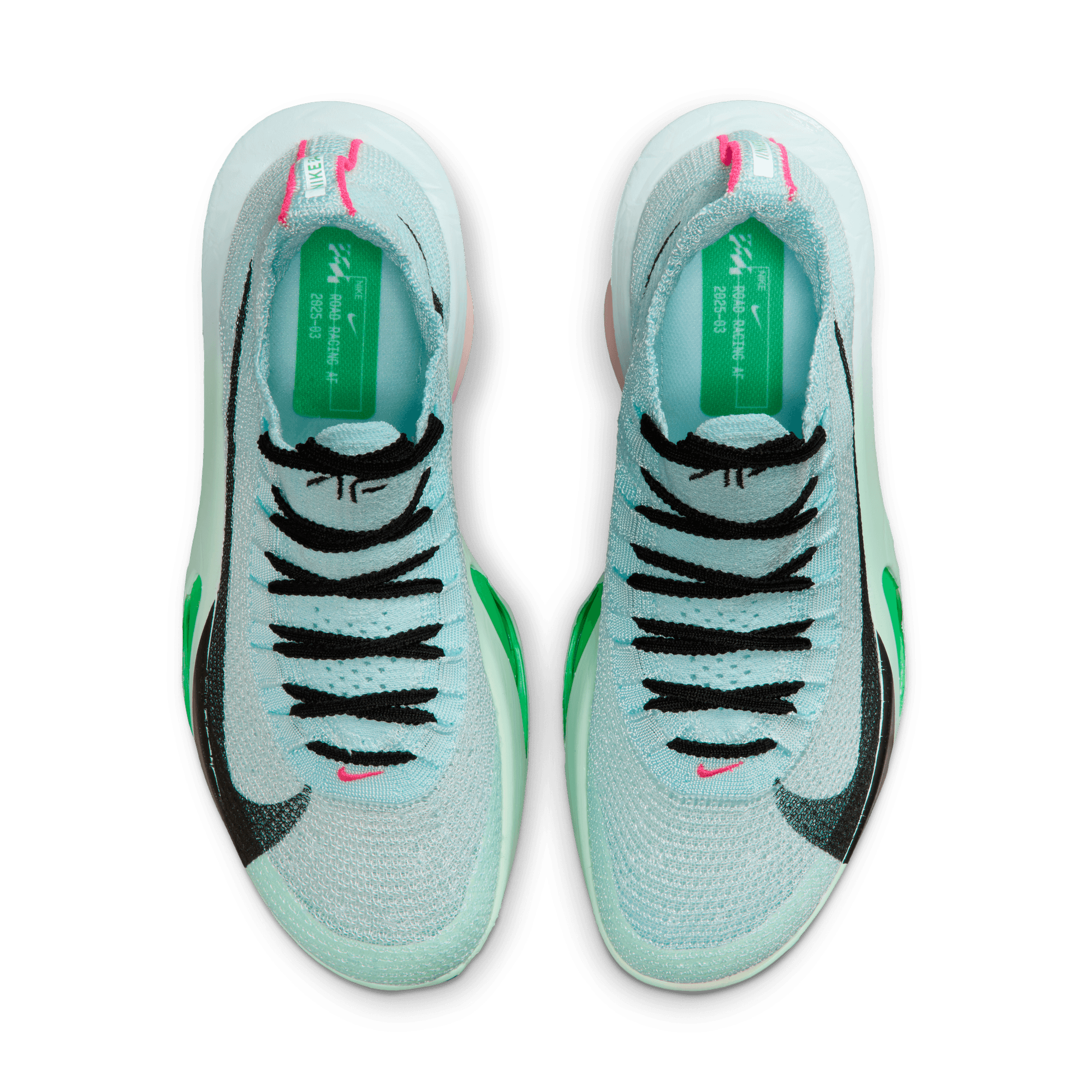 MEN'S ALPHAFLY 3 - D - 400 GLACIER BLUE/BLACK-MINT FOAM-GREEN MEN'S ALPHAFLY 3 - D - 400 GLACIER BLUE/BLACK-MINT FOAM-GREEN
