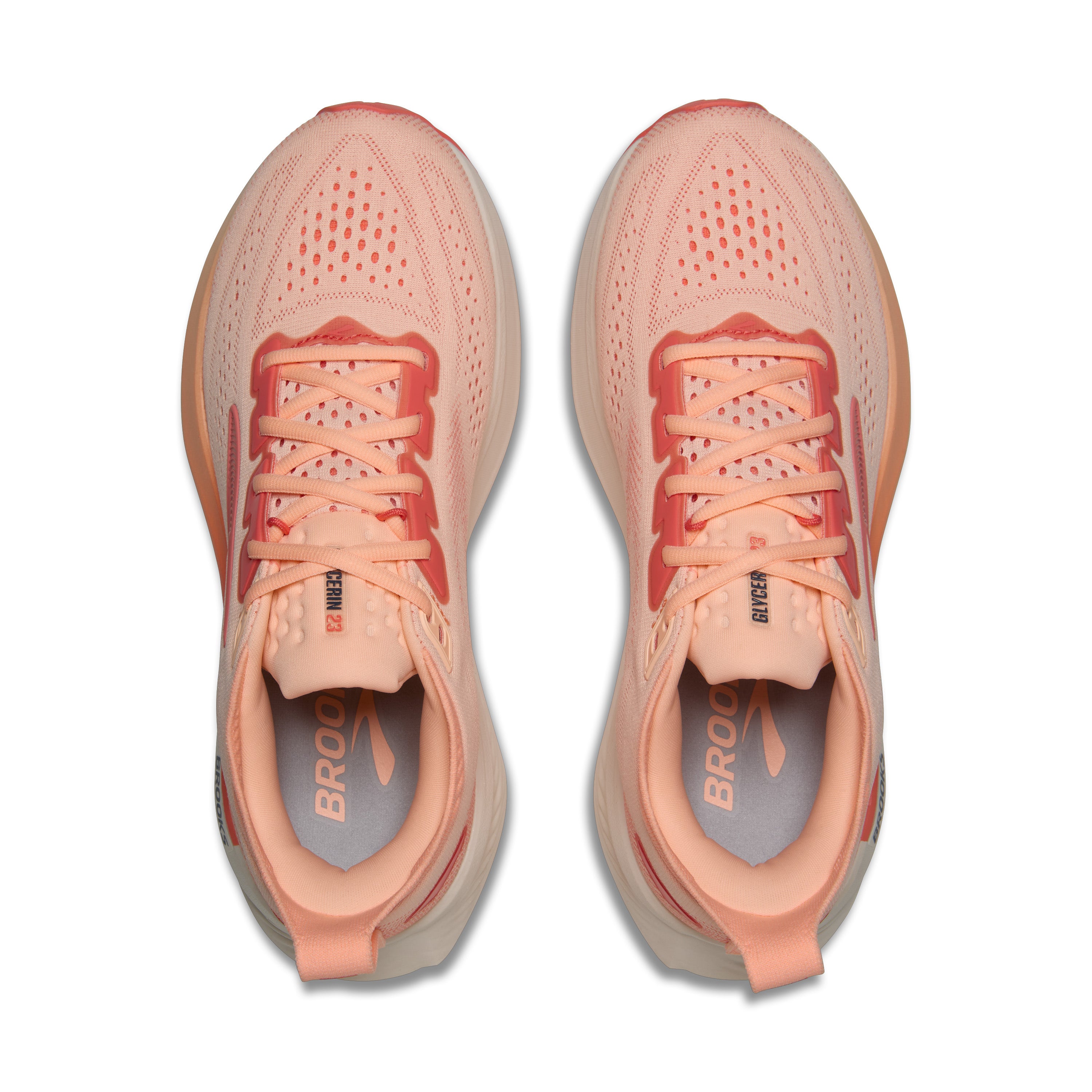 BROOKS WOMEN'S GLYCERIN 23 - B - CORAL/PEACH/SPELLBOUND