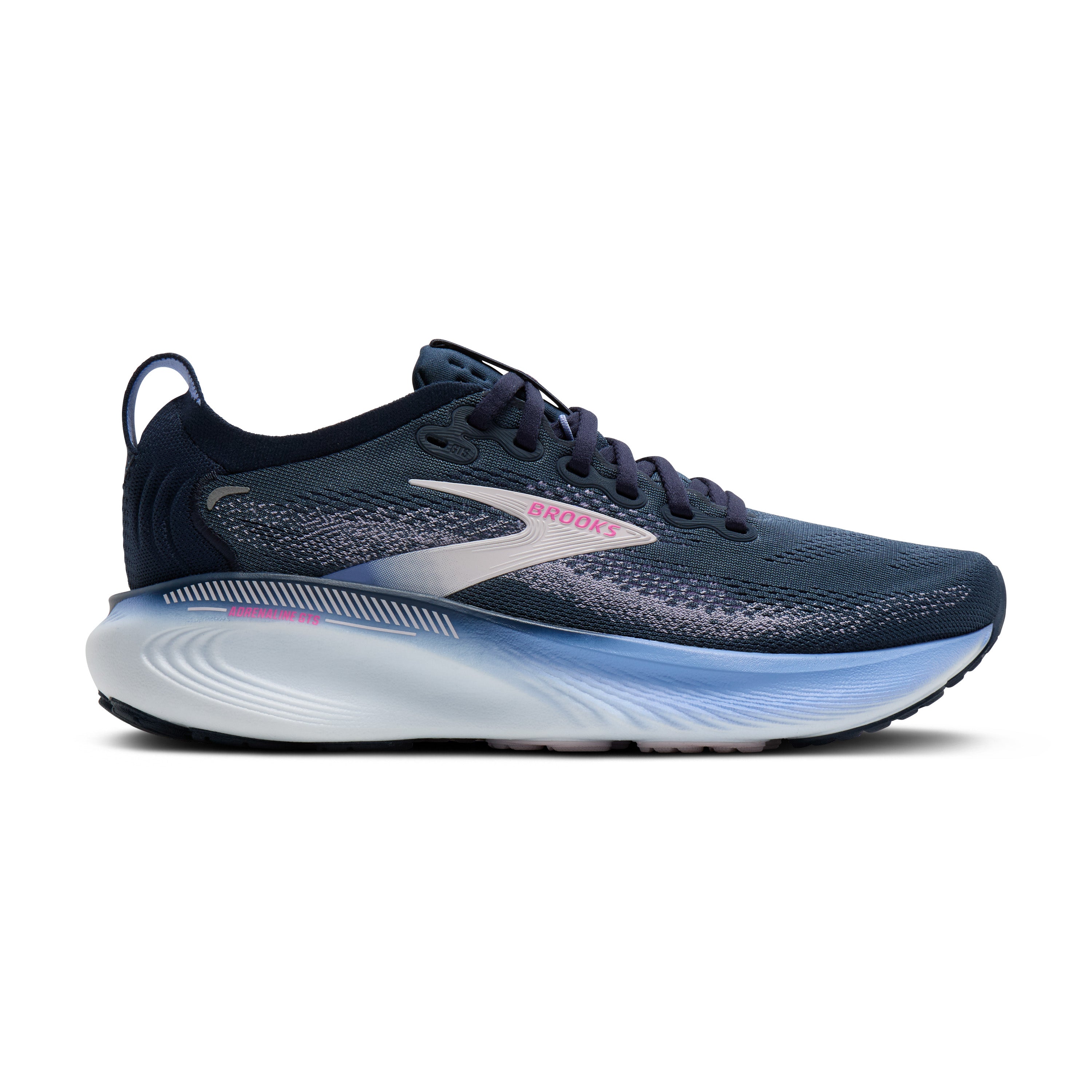 BROOKS WOMEN'S ADRENALINE GTS 25 - B - SPELLBOUND/BLAZING BELL/PINK 5.0