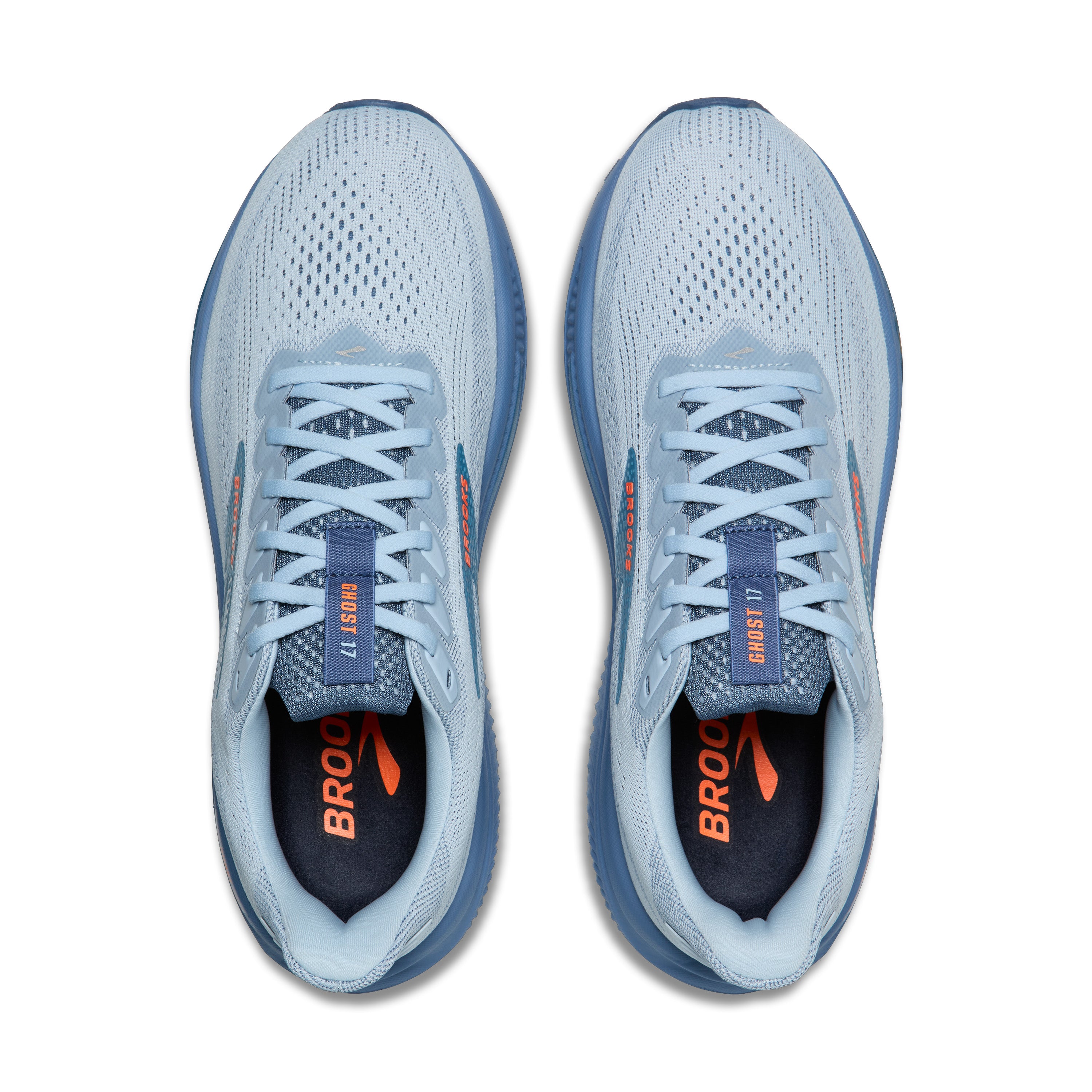BROOKS MEN'S GHOST 17 - D - SKYWAY/MOONLIGHT/ORANGE